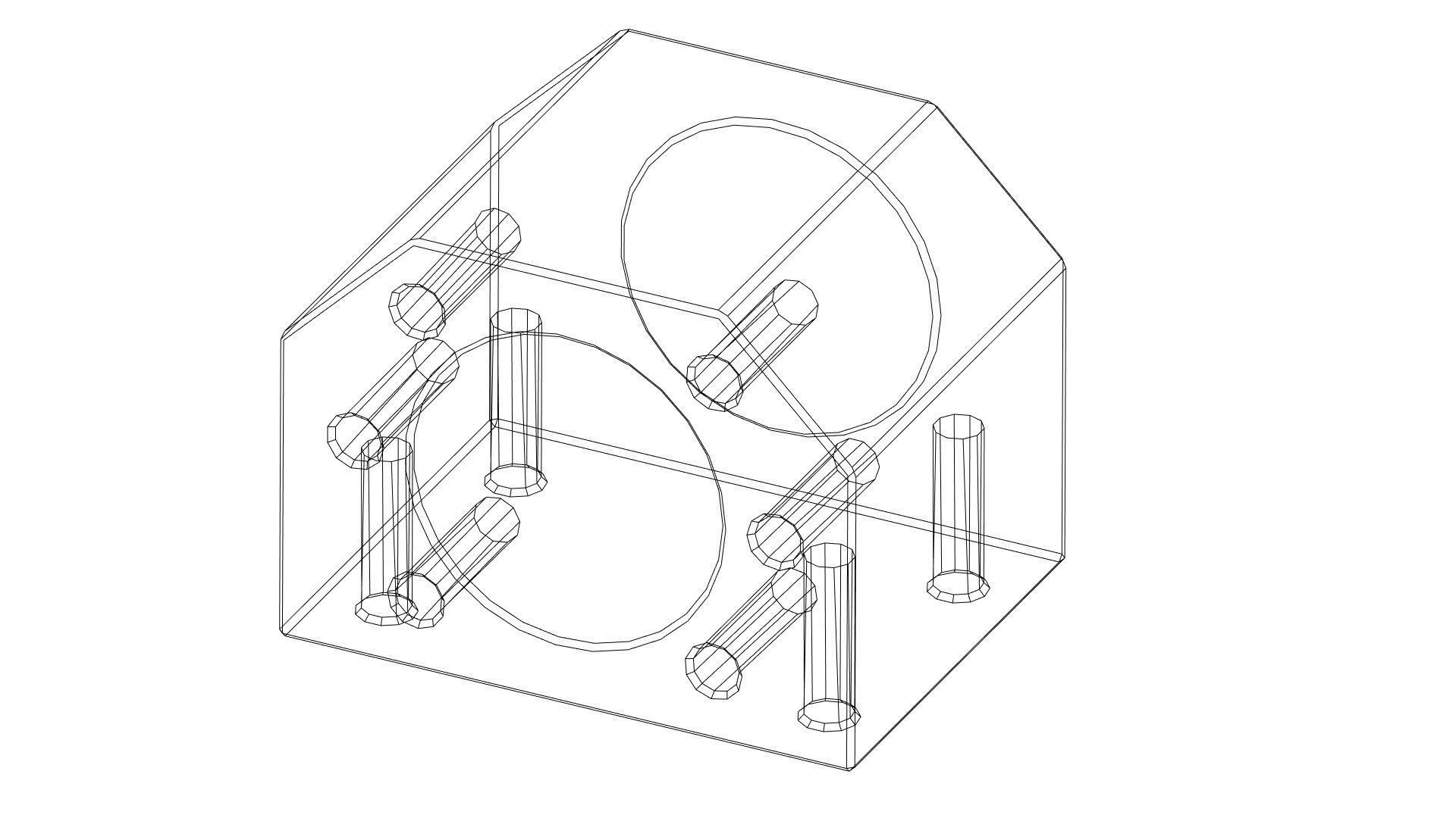 DSG16H metal block with holes 3D model_6