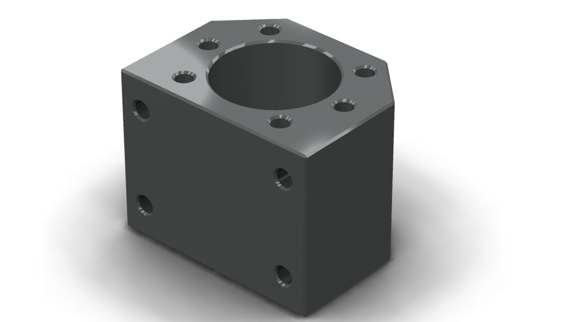 DSG16H metal block with holes 3D model_1