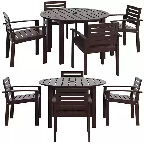 Dining set by ikea 3D model