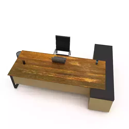 office boss table 01 3D model
