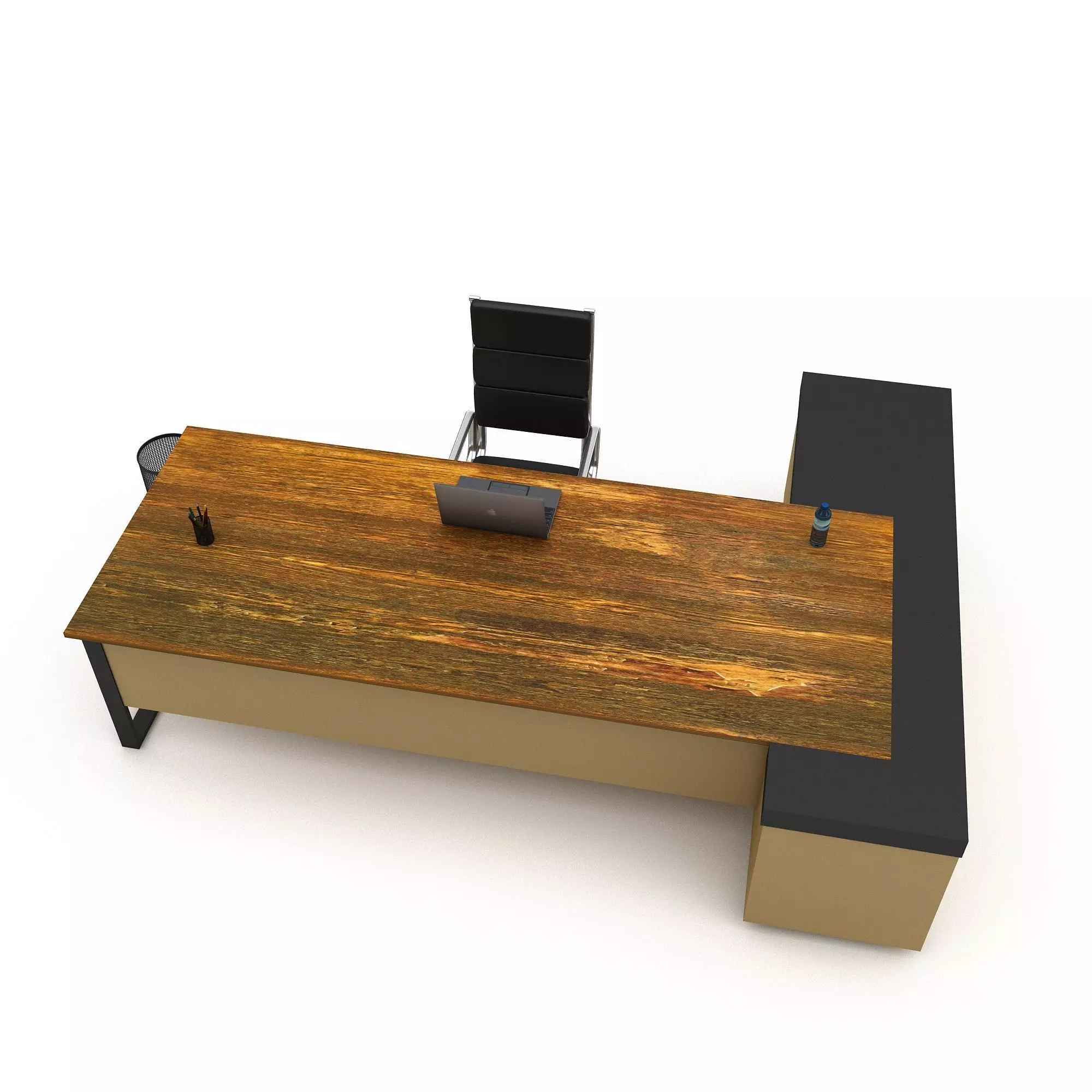 office boss table 01 3D model Low-poly 3D model