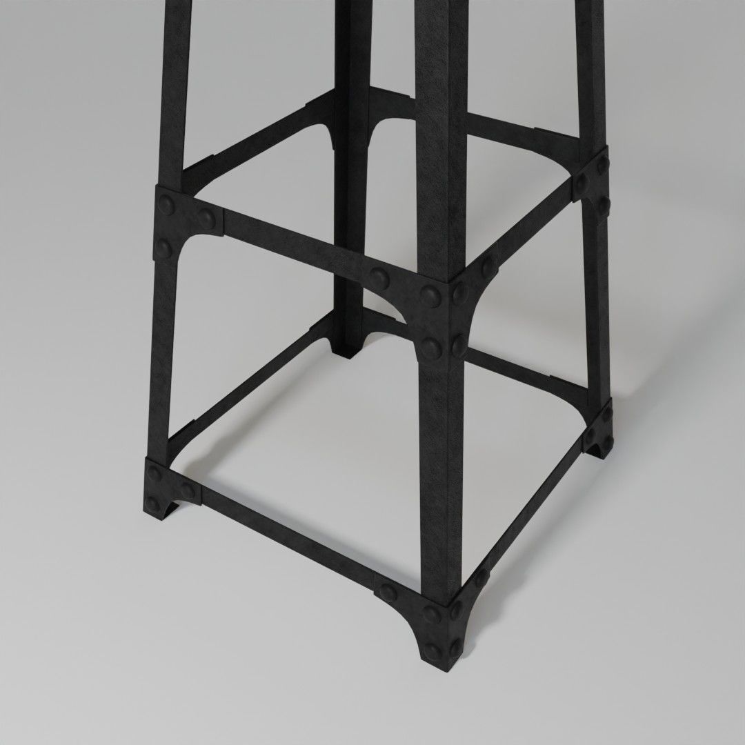 Industrial floor lamp 3D model_1