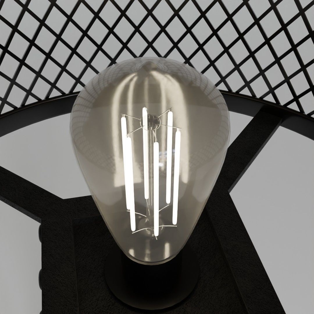 Industrial floor lamp 3D model_4