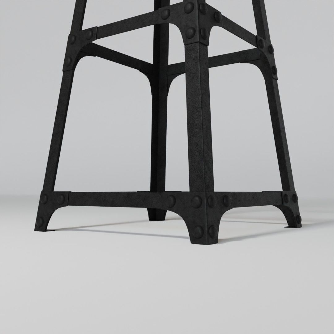 Industrial floor lamp 3D model_3