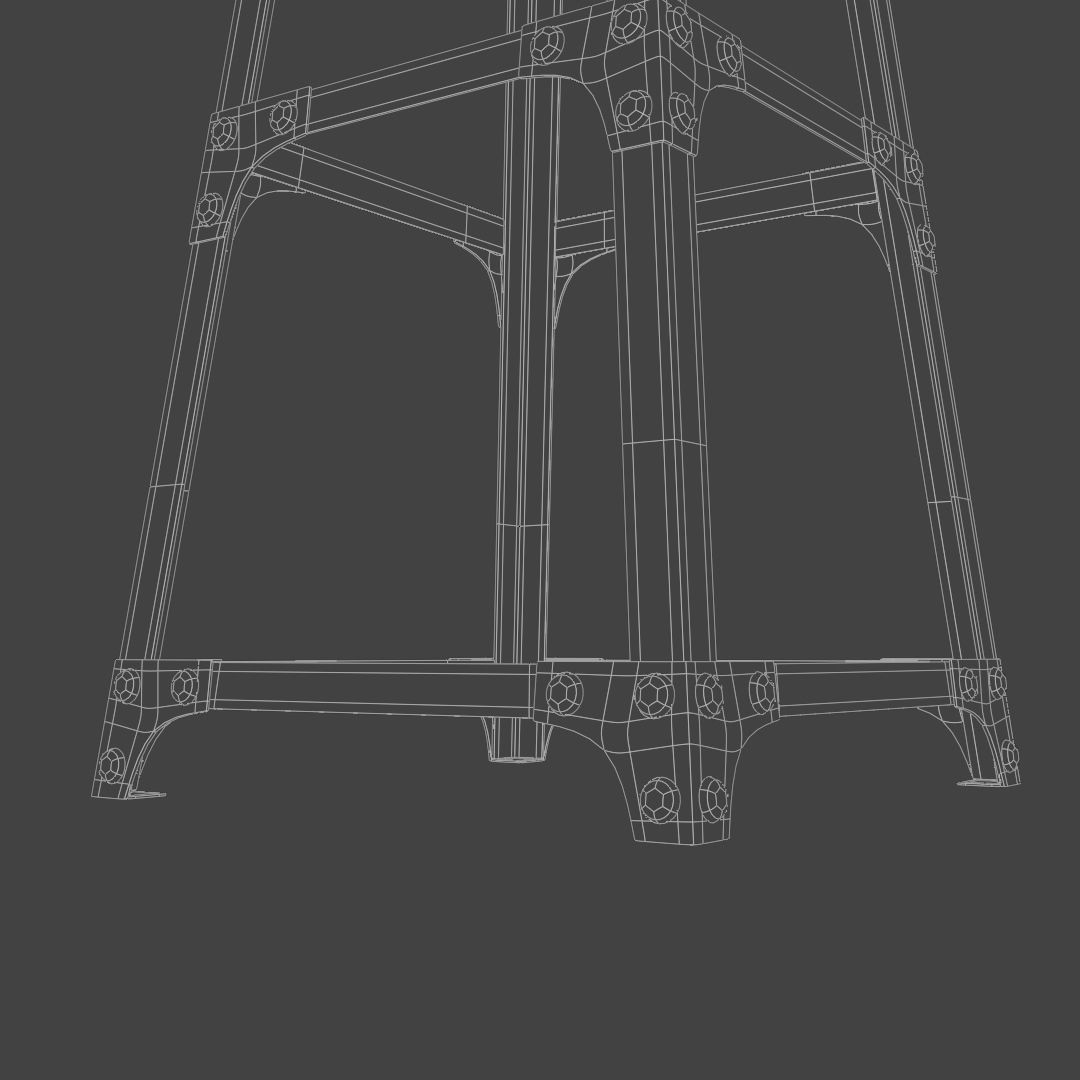 Industrial floor lamp 3D model_8