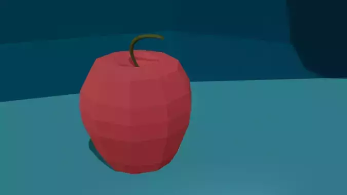 Apple low poly Blender 