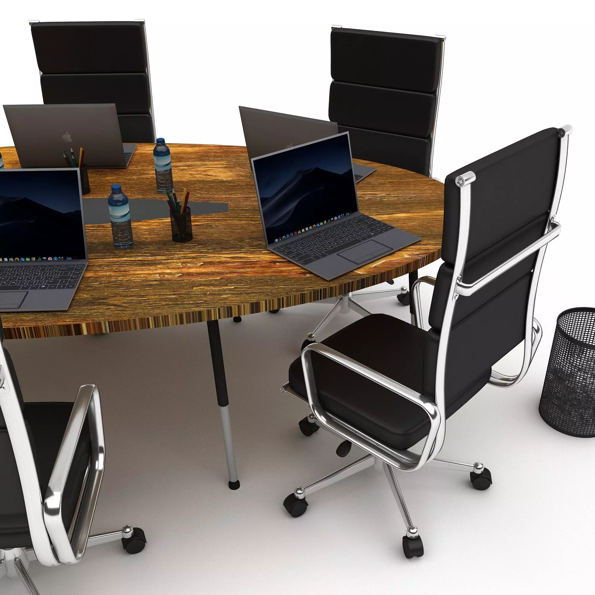 office round meeting table 09 3D model Low-poly 3D model_0