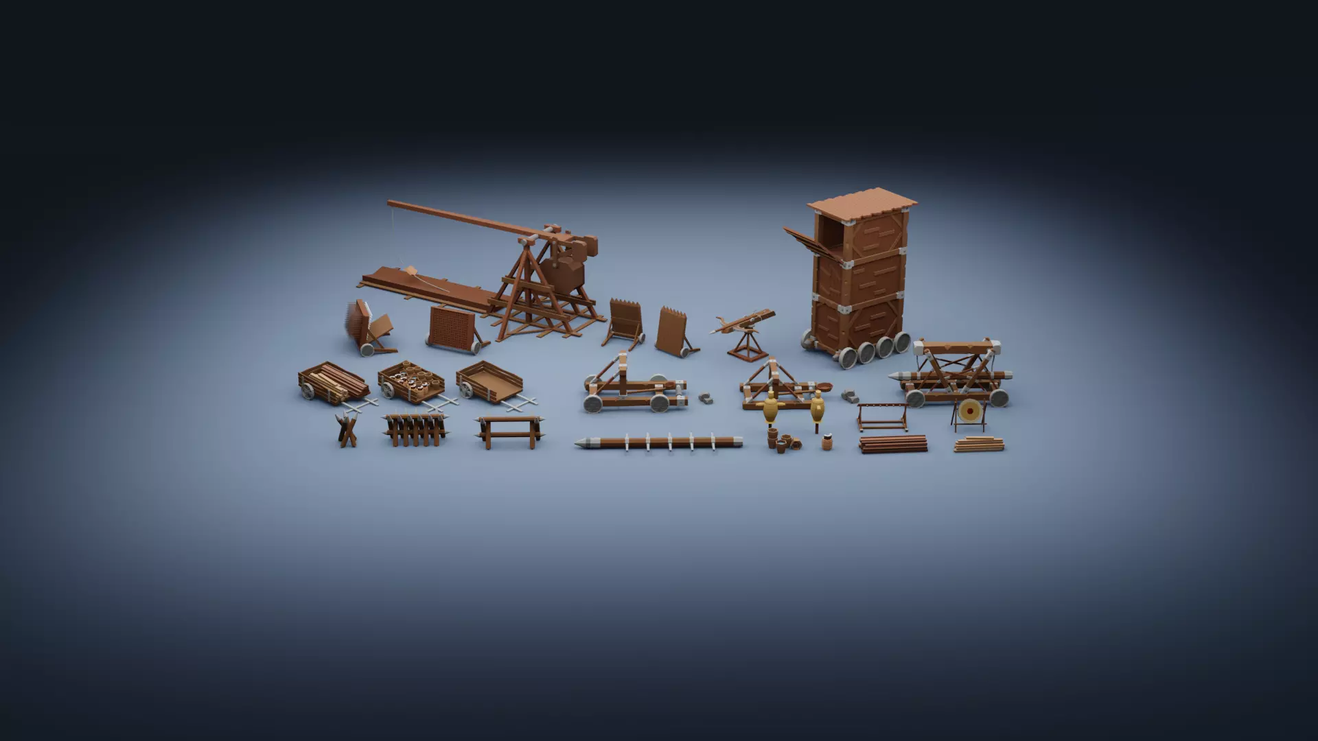 Low Poly Ancient Apparatus Low-poly 3D model