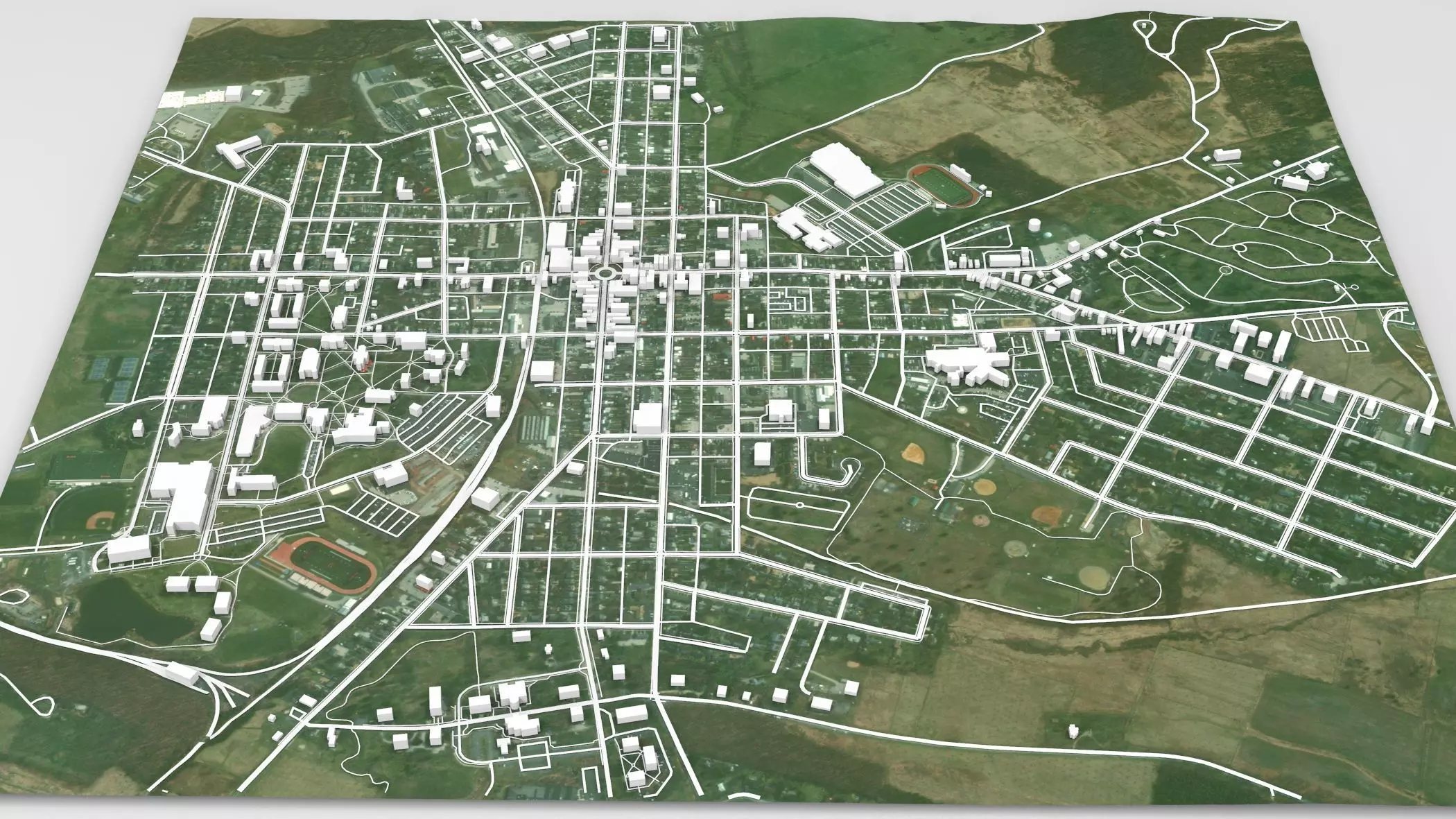Cityscape Gettysburg Pennsylvania USA 3D model