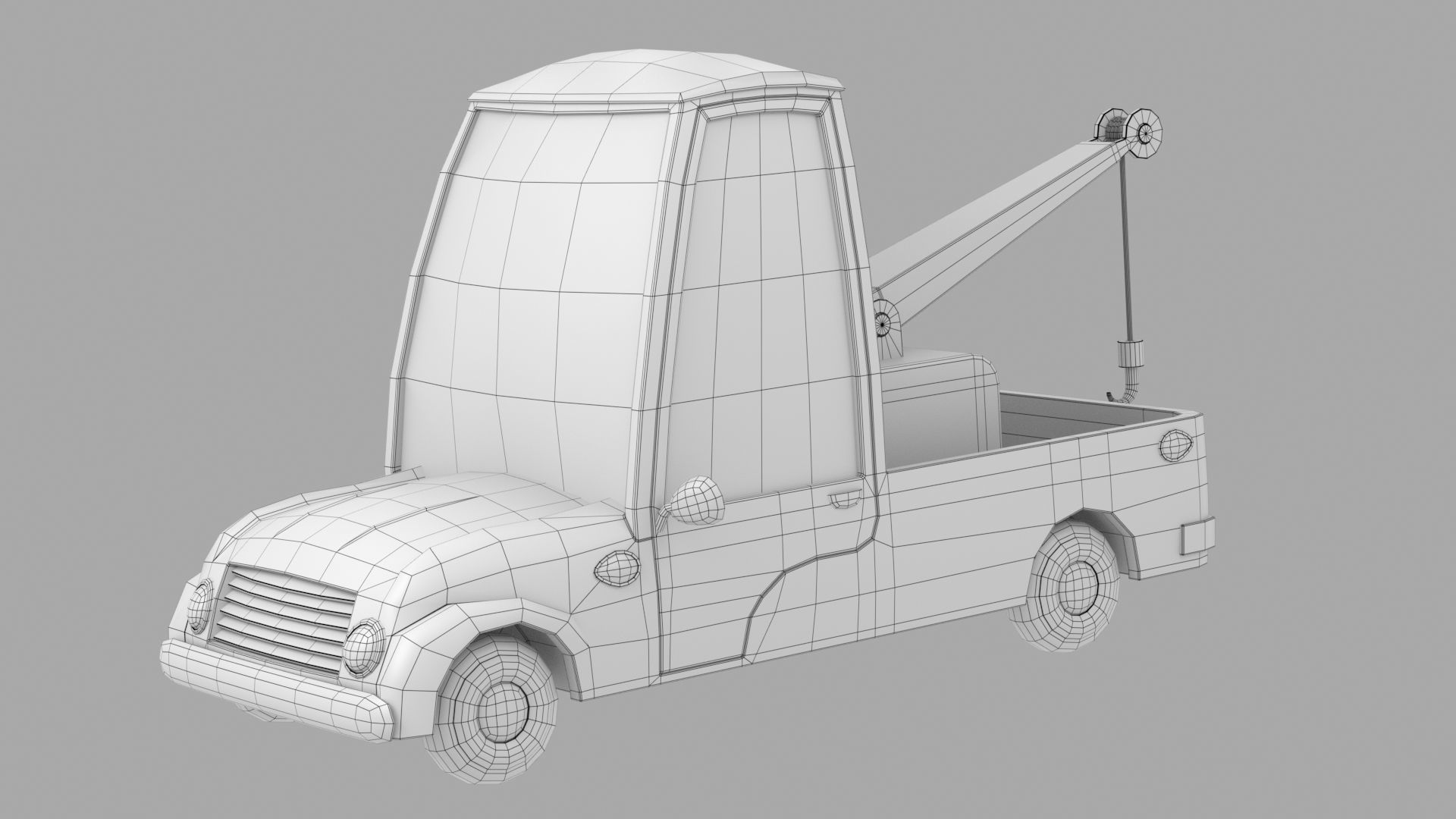 Cartoon car 3D model_6