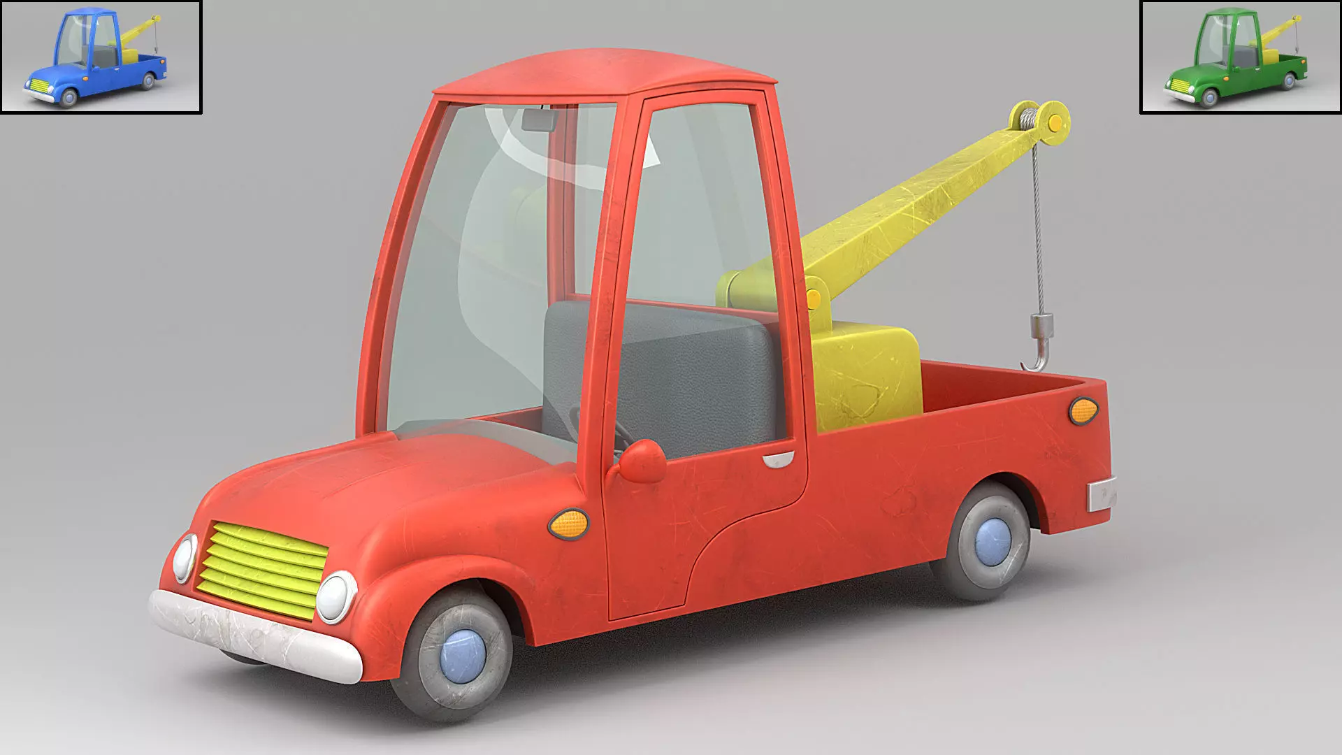 Cartoon car 3D model_0