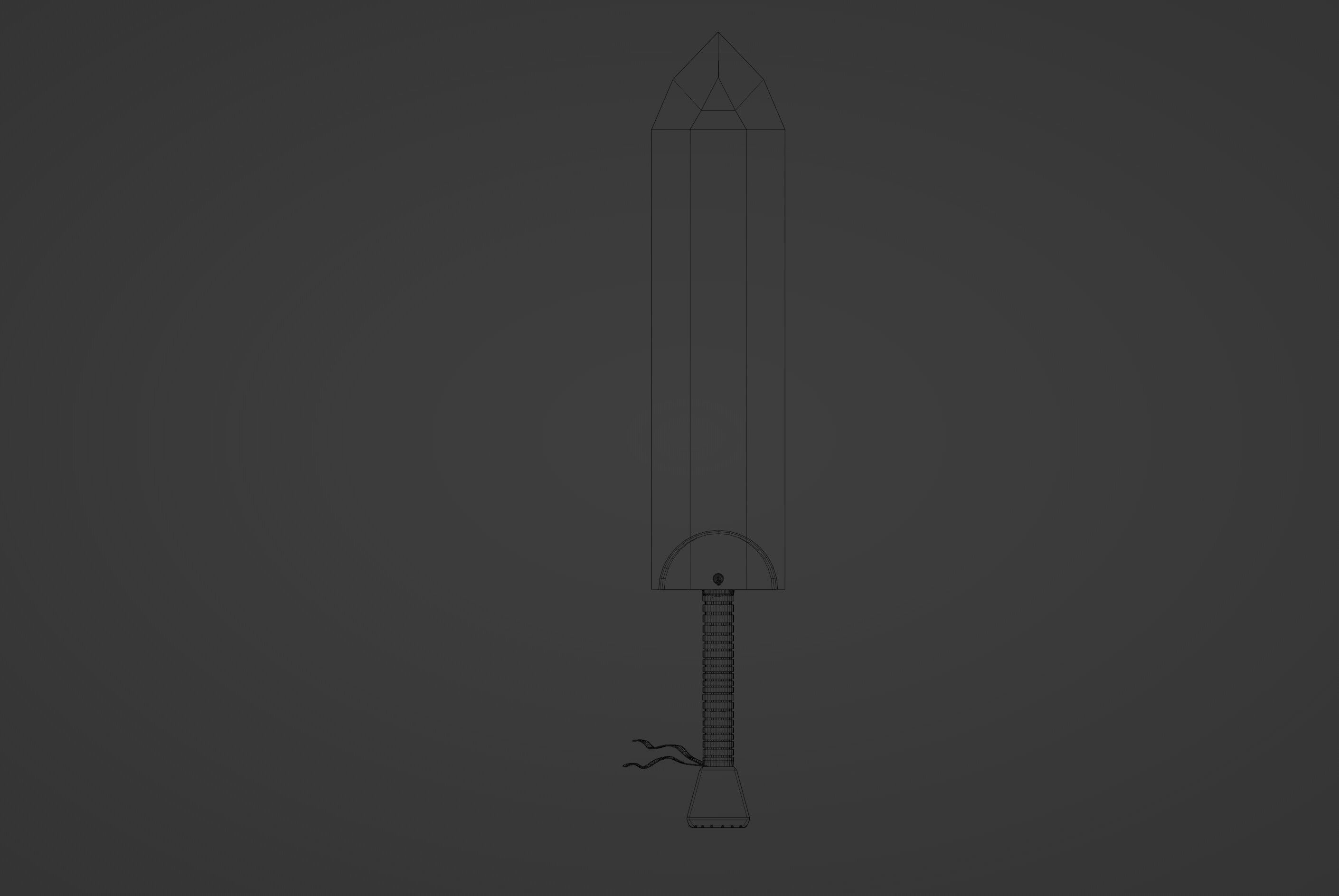 Sword for game character 3D model_6