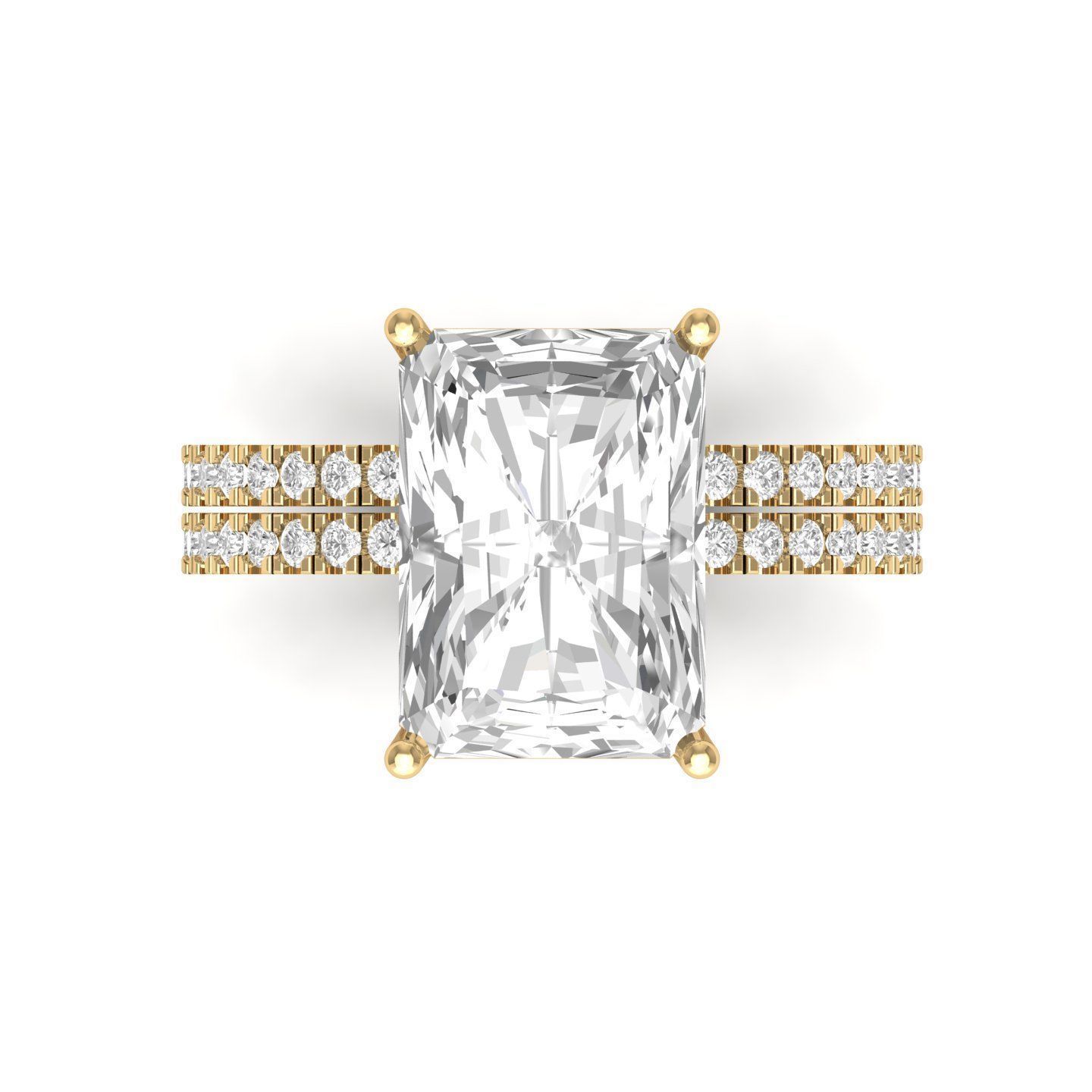 Emerald Ring Wedding Ring  3D print model_1