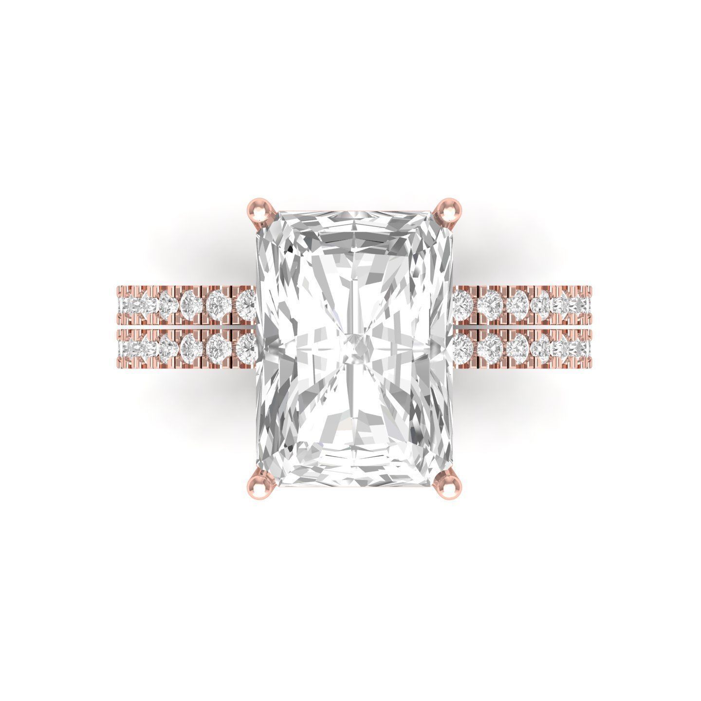 Emerald Ring Wedding Ring  3D print model_4