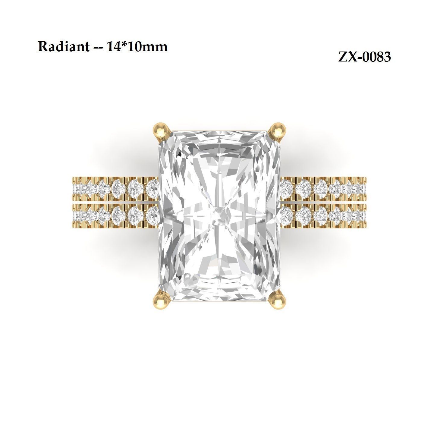 Emerald Ring Wedding Ring  3D print model_12