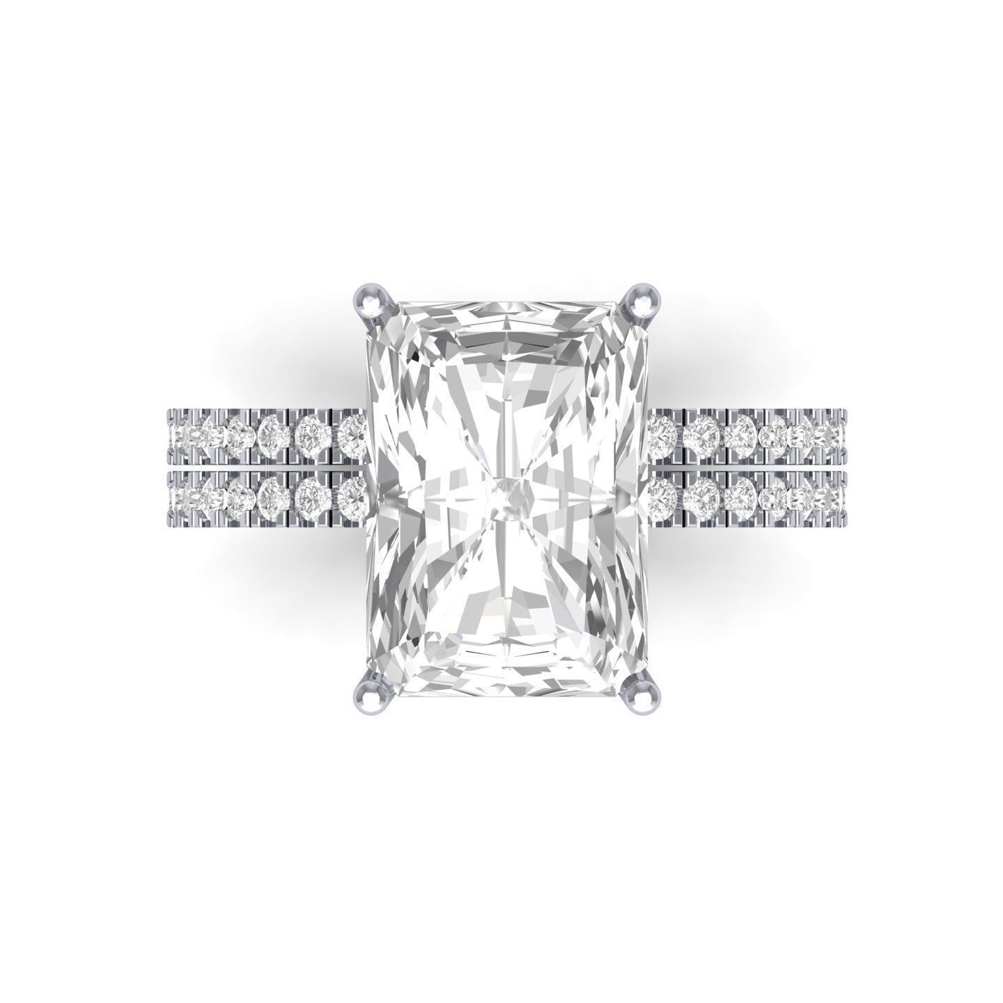 Emerald Ring Wedding Ring  3D print model_5