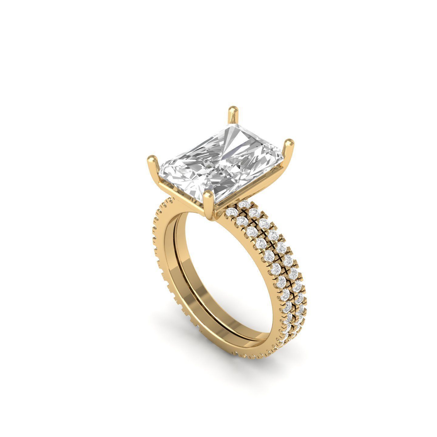 Emerald Ring Wedding Ring  3D print model_2