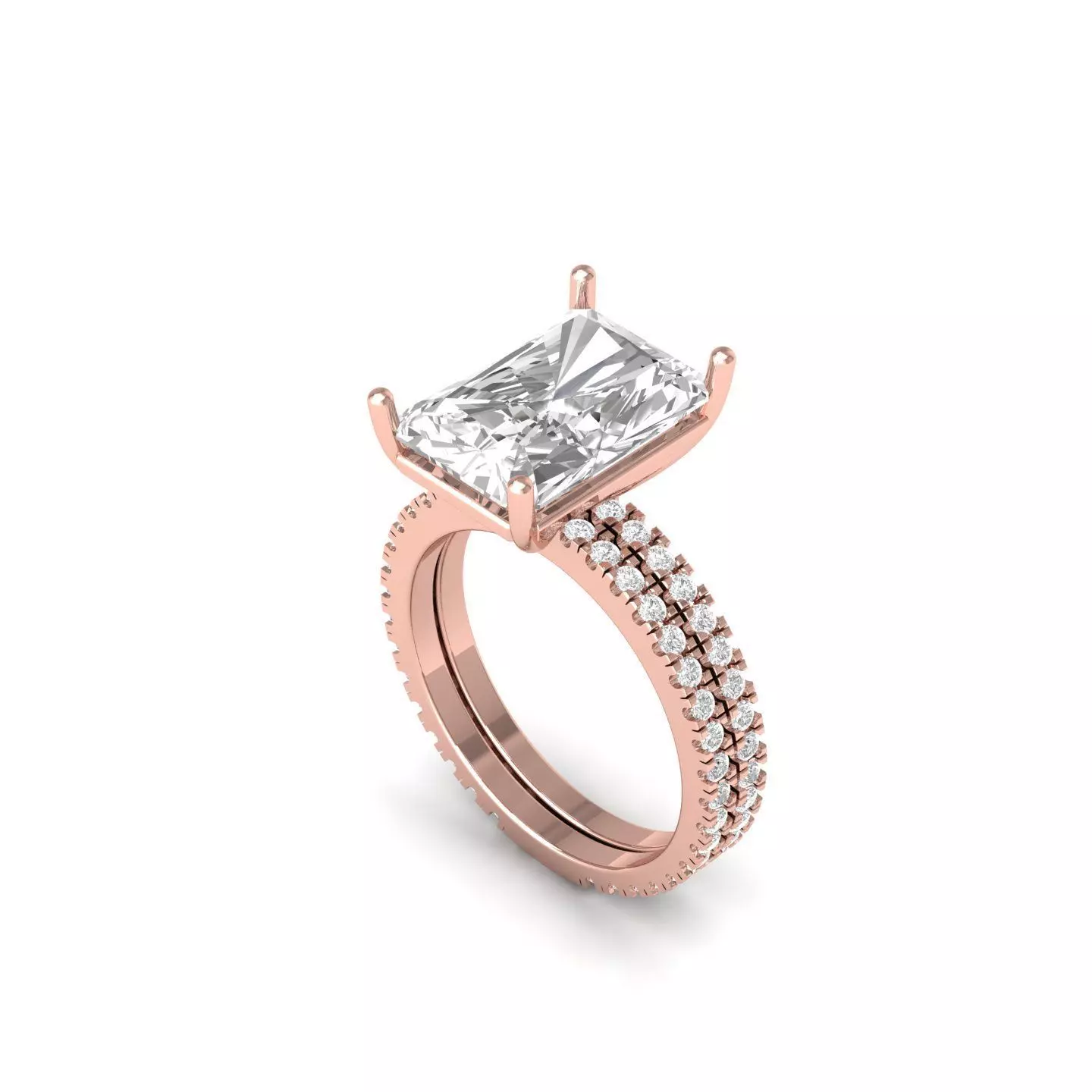 Emerald Ring Wedding Ring  3D print model_0