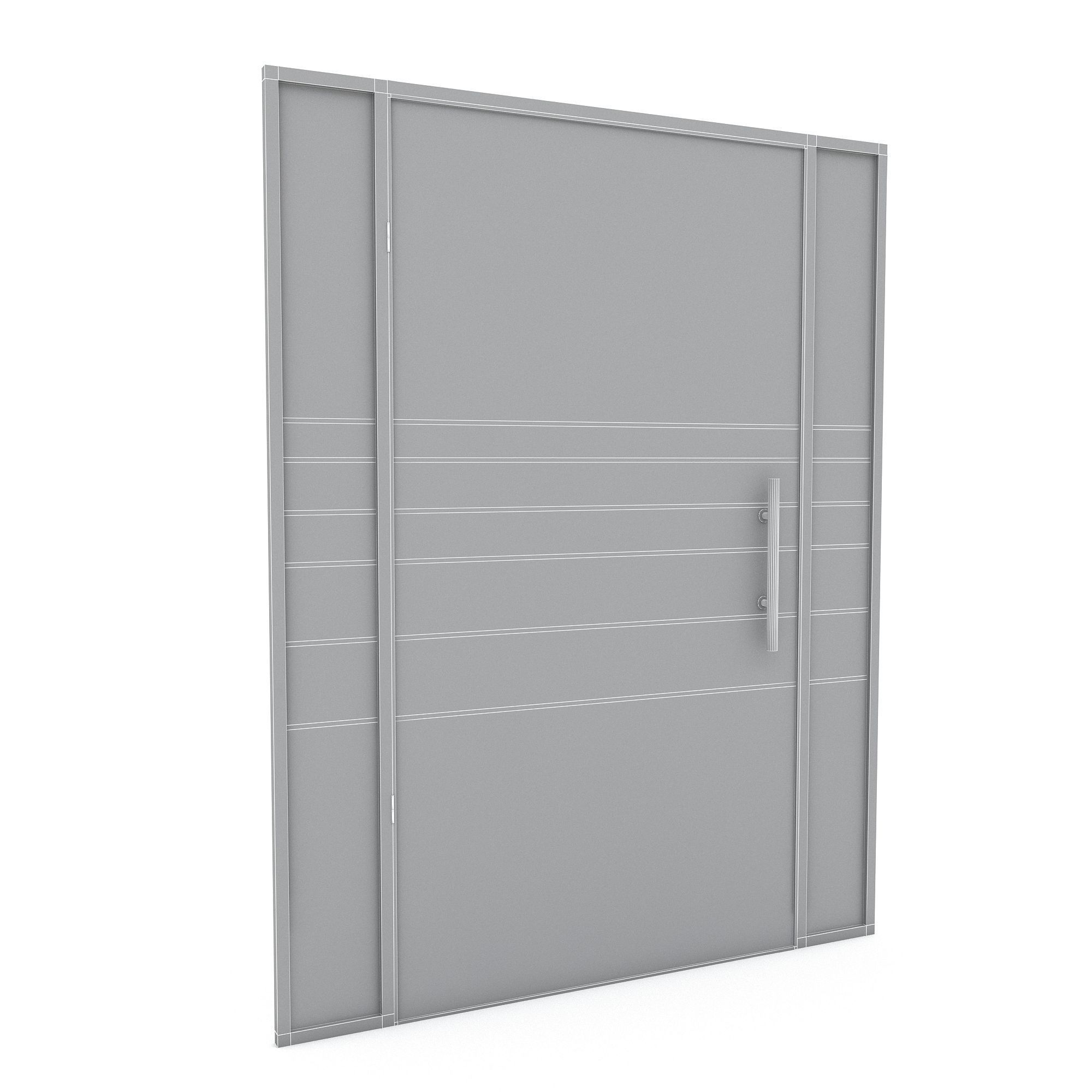 3D office glass door Low-poly 3D model_5