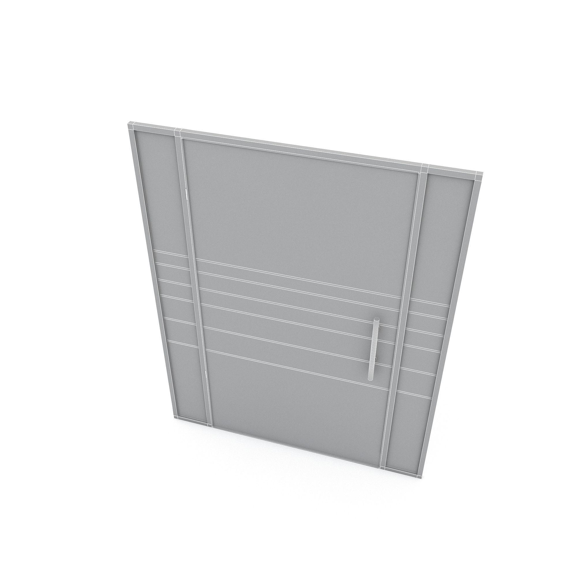 3D office glass door Low-poly 3D model_7