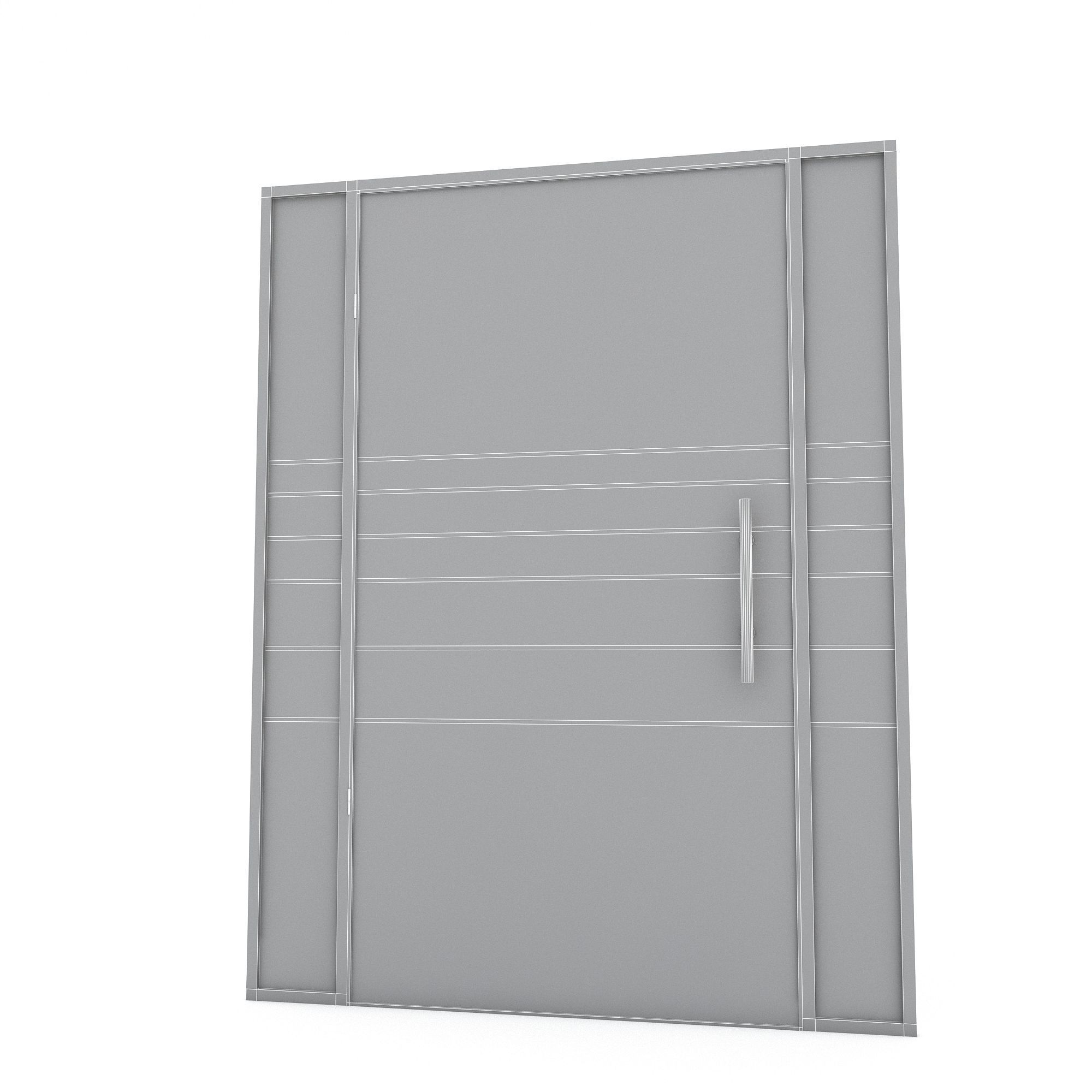 3D office glass door Low-poly 3D model_4