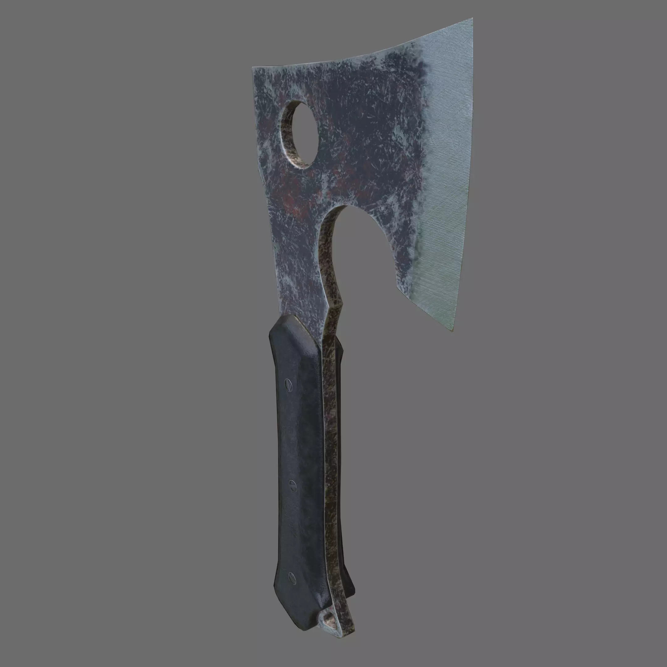 Axe game-ready old style PBR Free low-poly 3D model_0