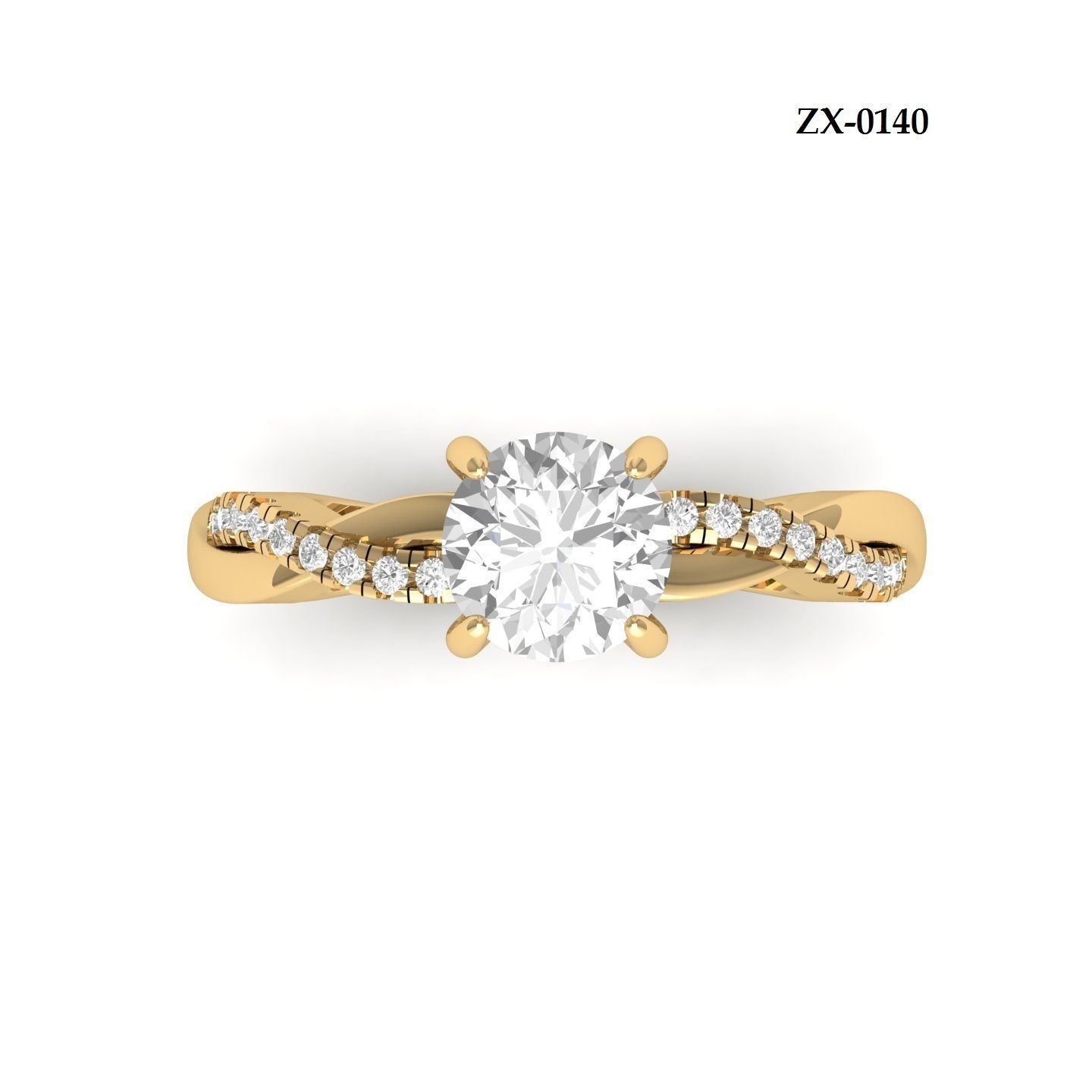 Wedding Ring 3D print model_12