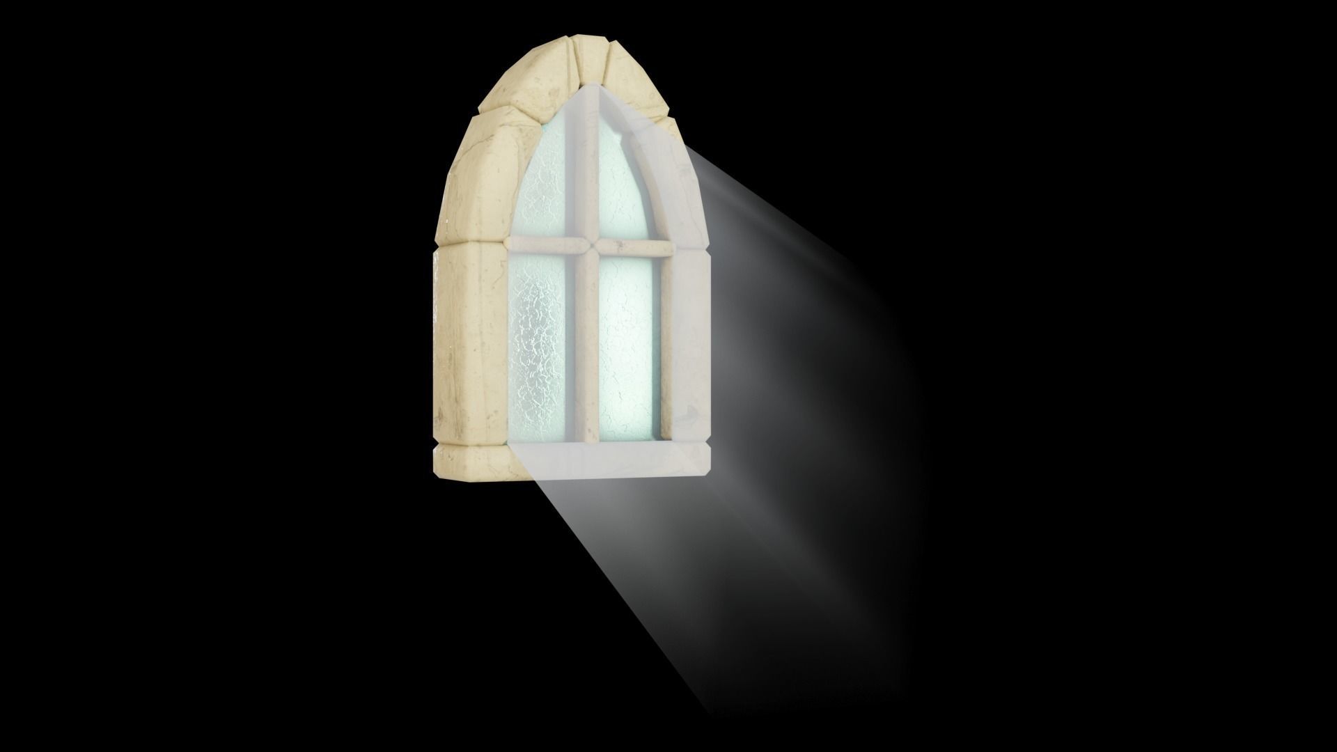 Window God Rays 3D model Renaisance Stone Windows With God Rays VR / AR / low-poly ...