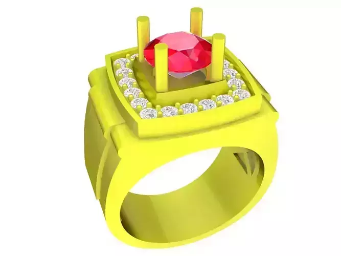 elegant diamond korean men ring 4454