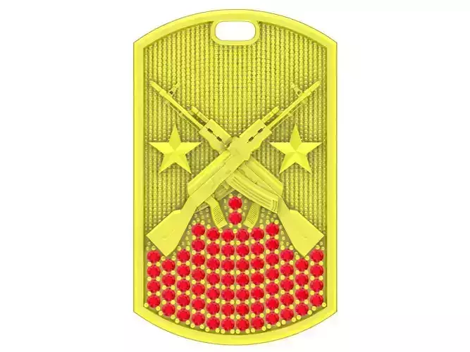 Luxury diamond gun AK pendant 4455