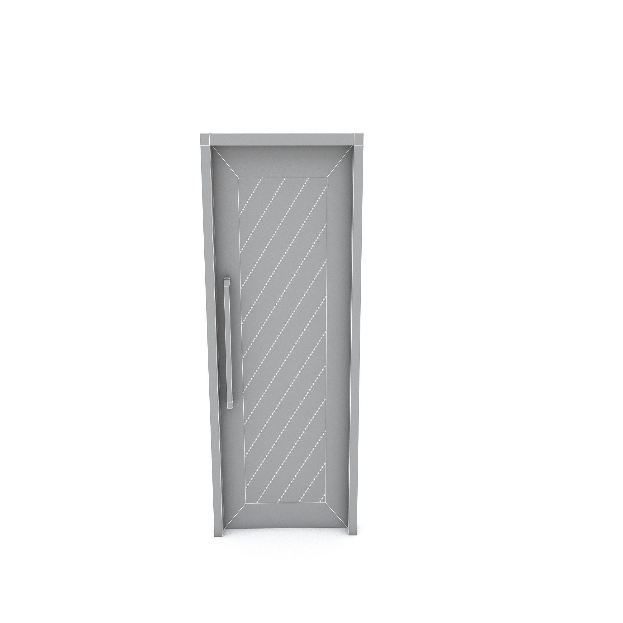 3D model modern office door Low-poly 3D model_7