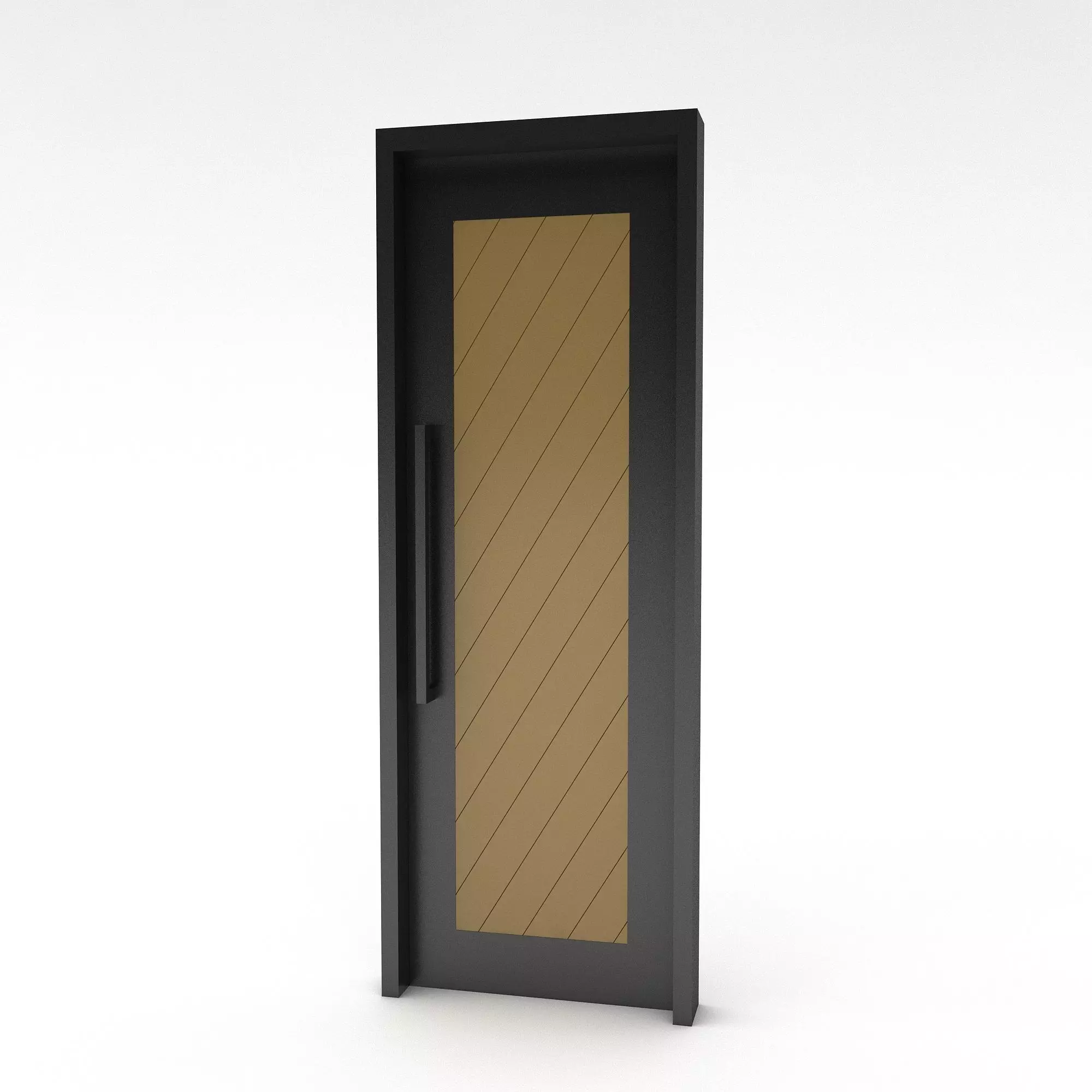 3D model modern office door Low-poly 3D model_0