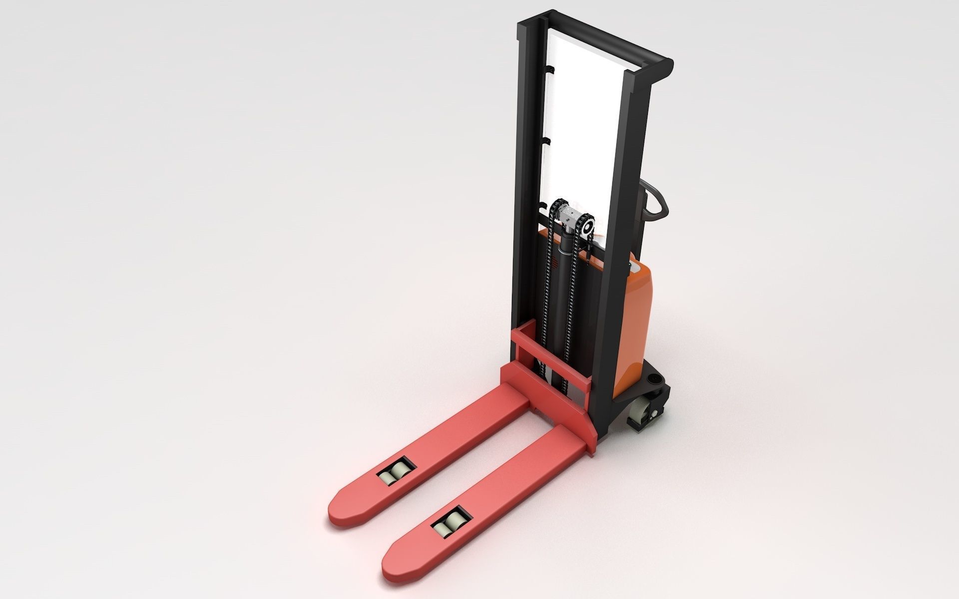 Electric Pallet Stacker 3D model_2