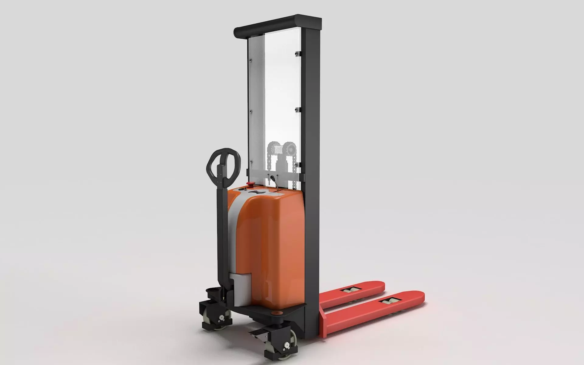 Electric Pallet Stacker 3D model_0