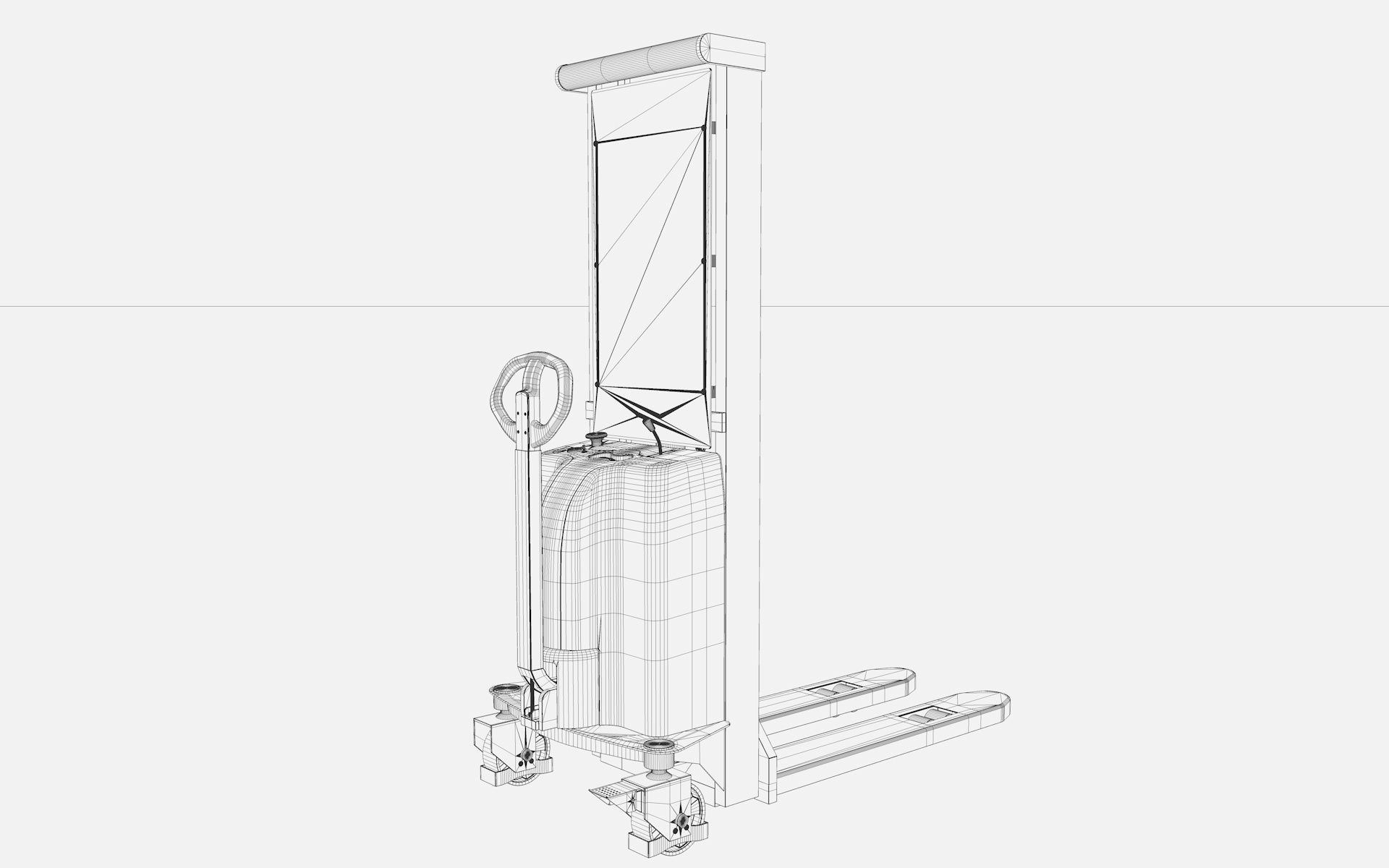 Electric Pallet Stacker 3D model_12