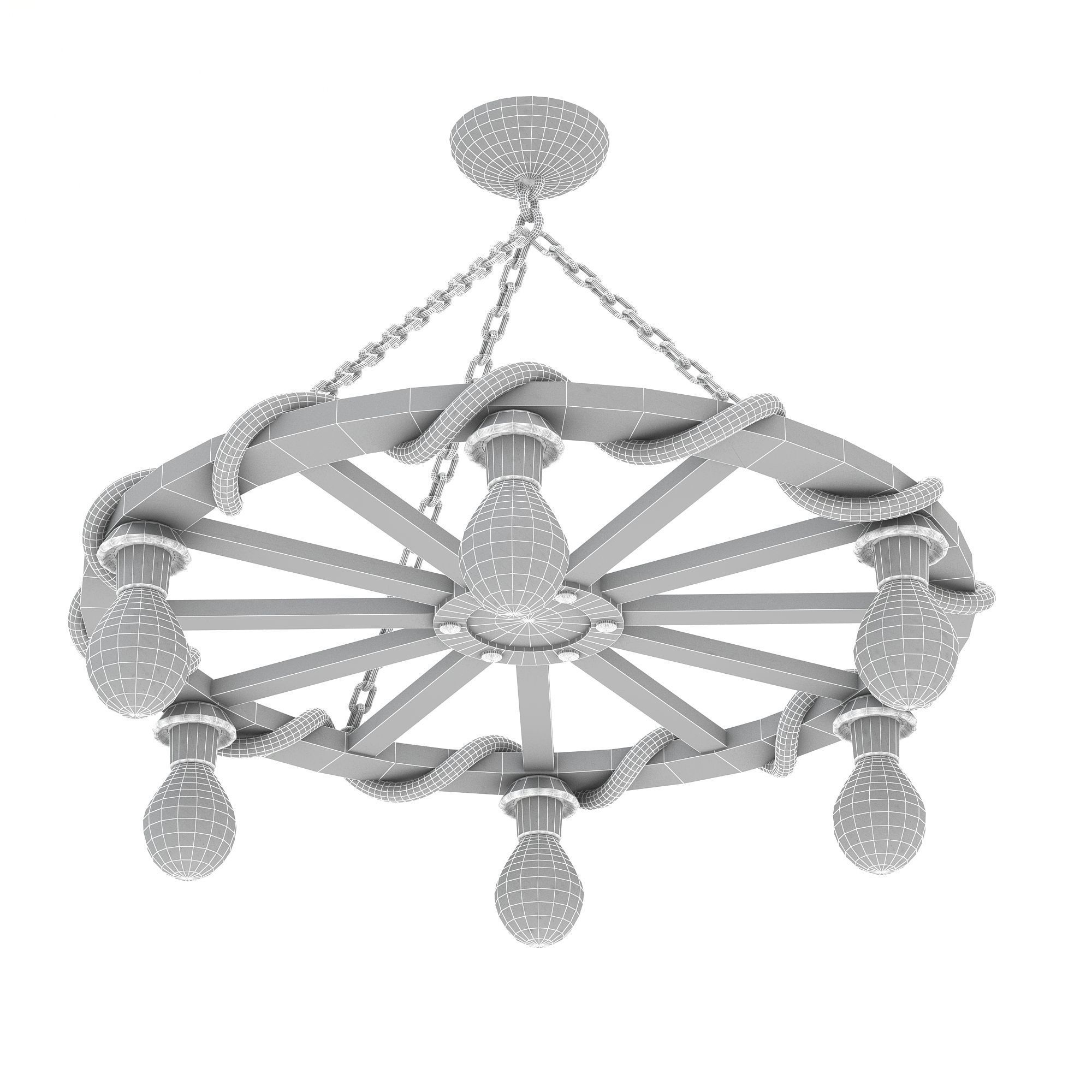 medieval office lighting 3D model Low-poly 3D model_4