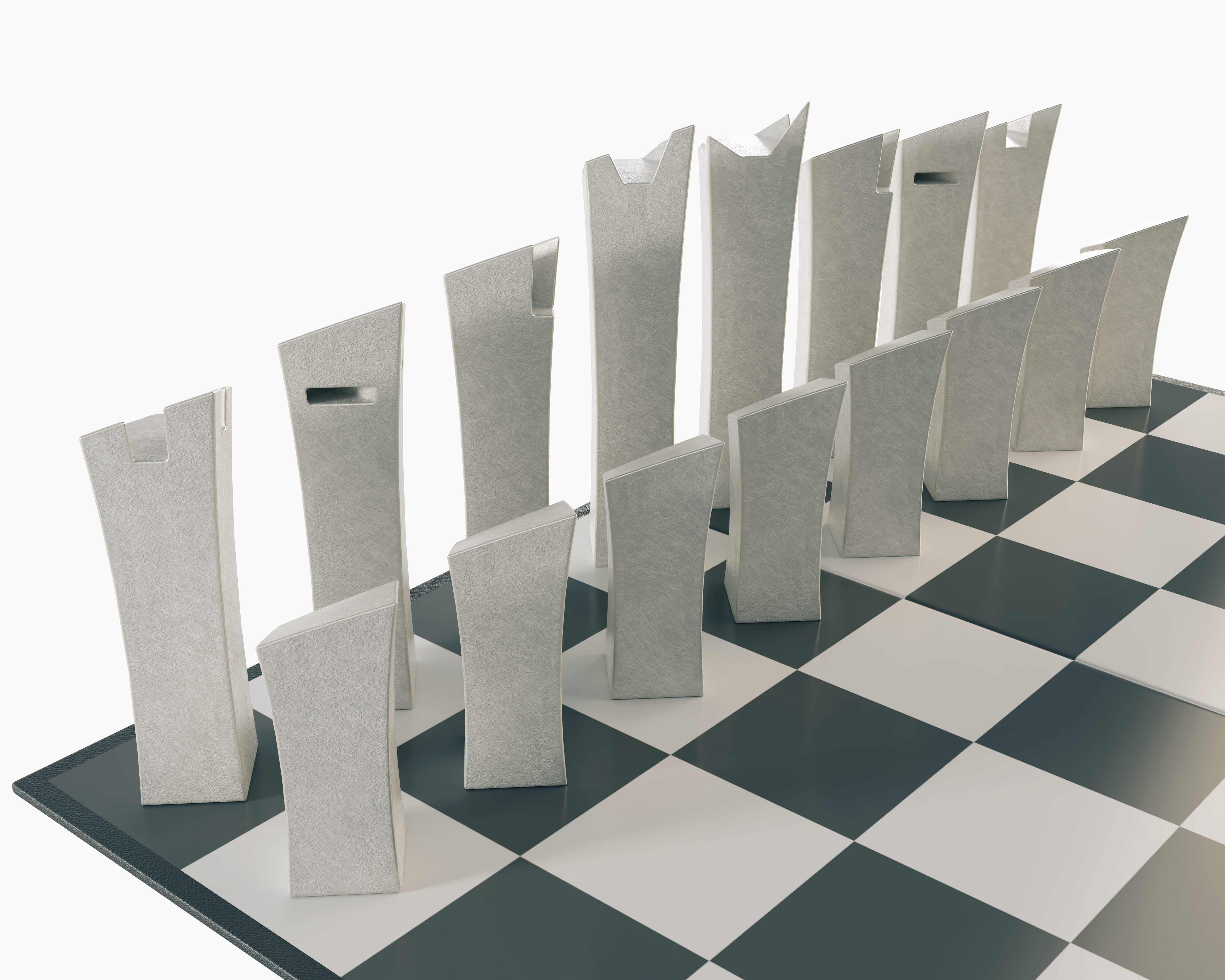Minimalist Chess Set Concepts 3D model_7