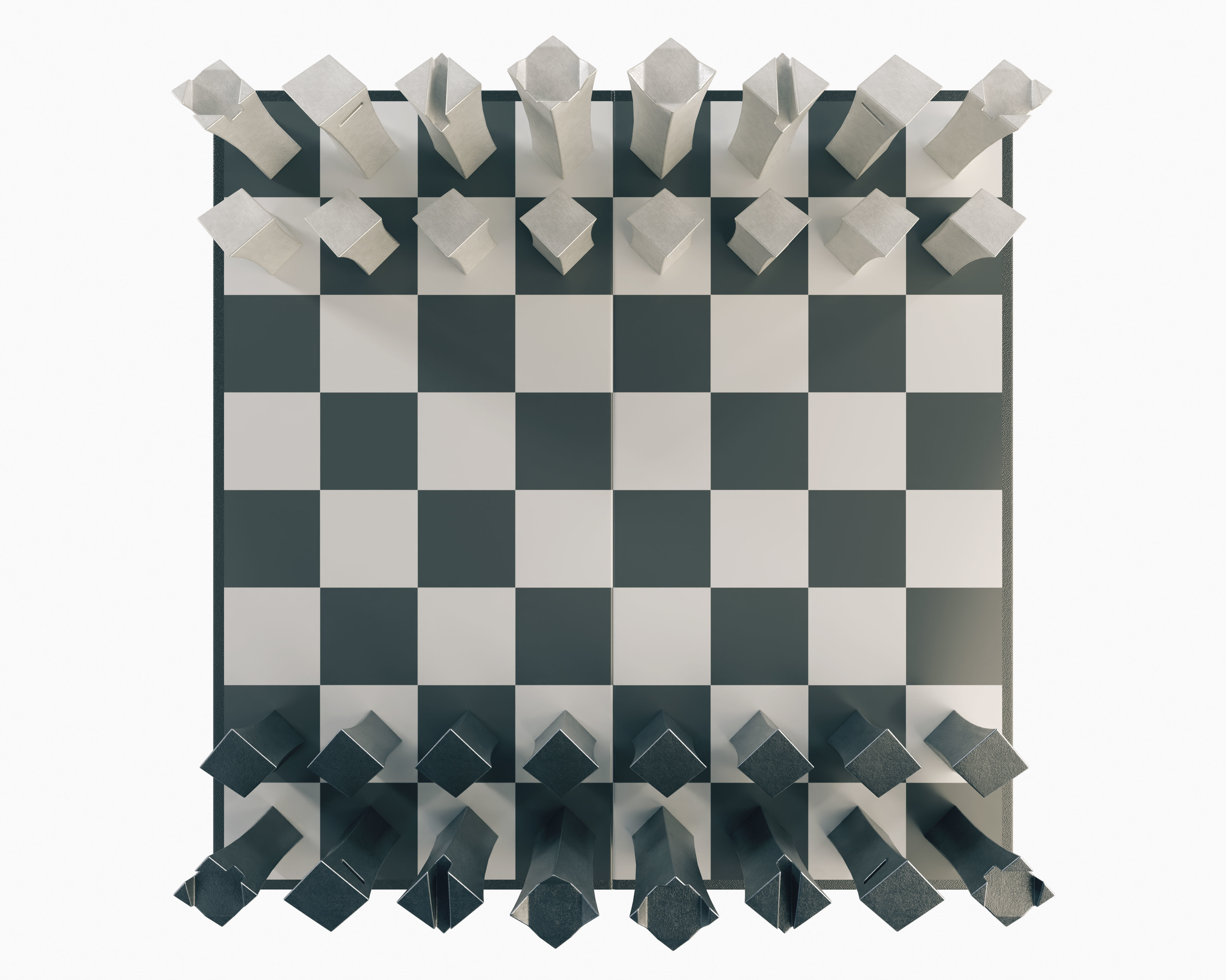Minimalist Chess Set Concepts 3D model_10