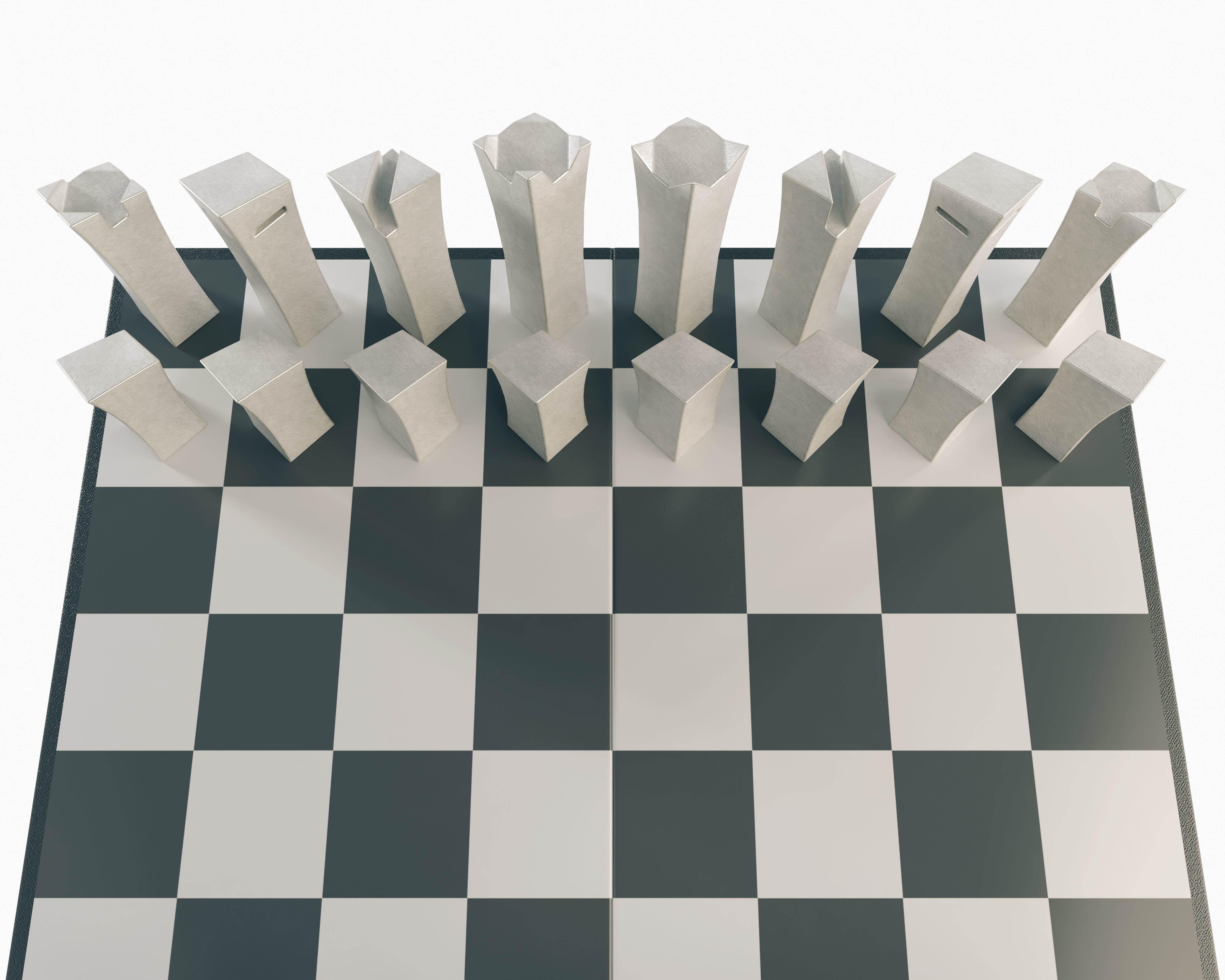 Minimalist Chess Set Concepts 3D model_3