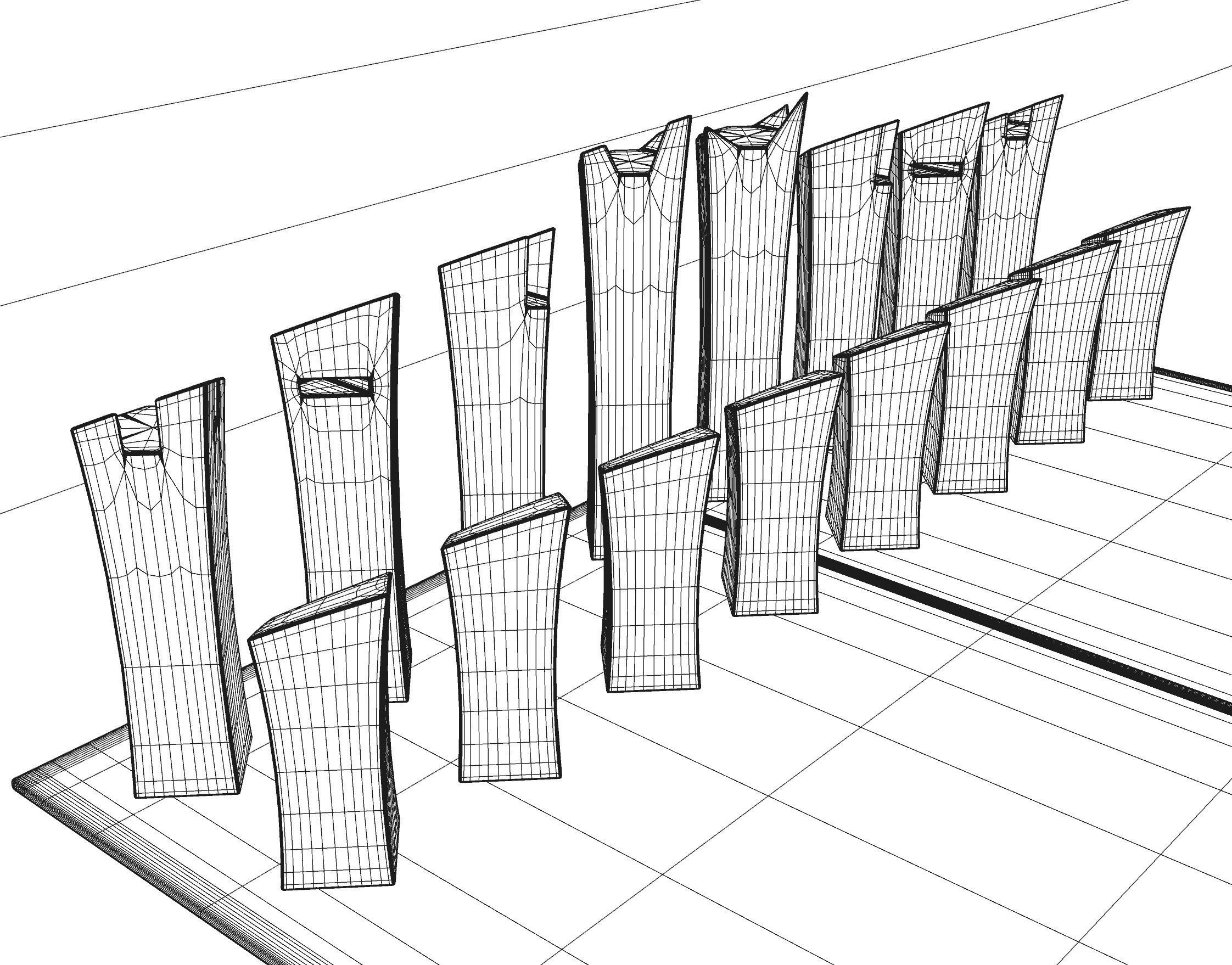 Minimalist Chess Set Concepts 3D model_13