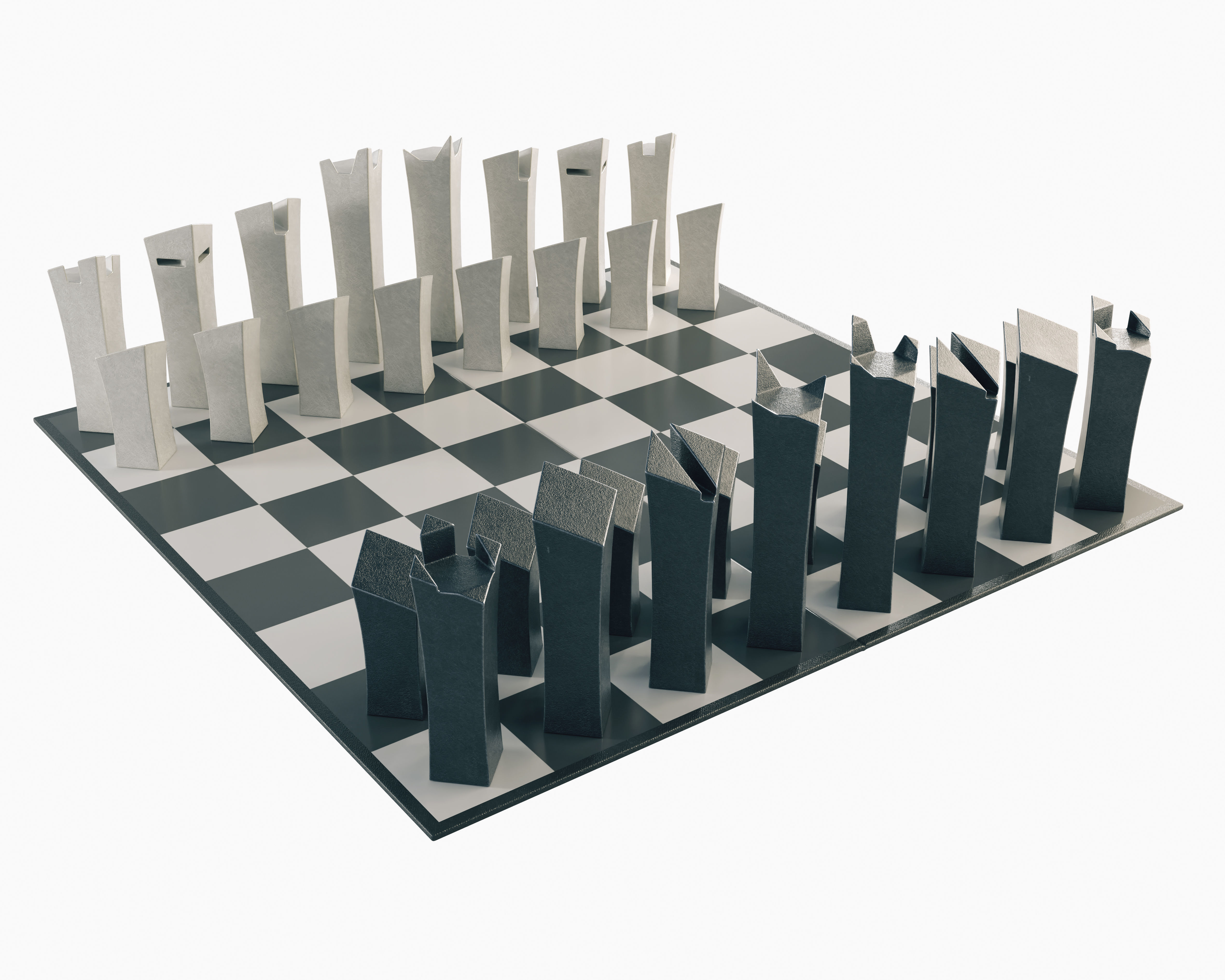 Minimalist Chess Set Concepts 3D model_5