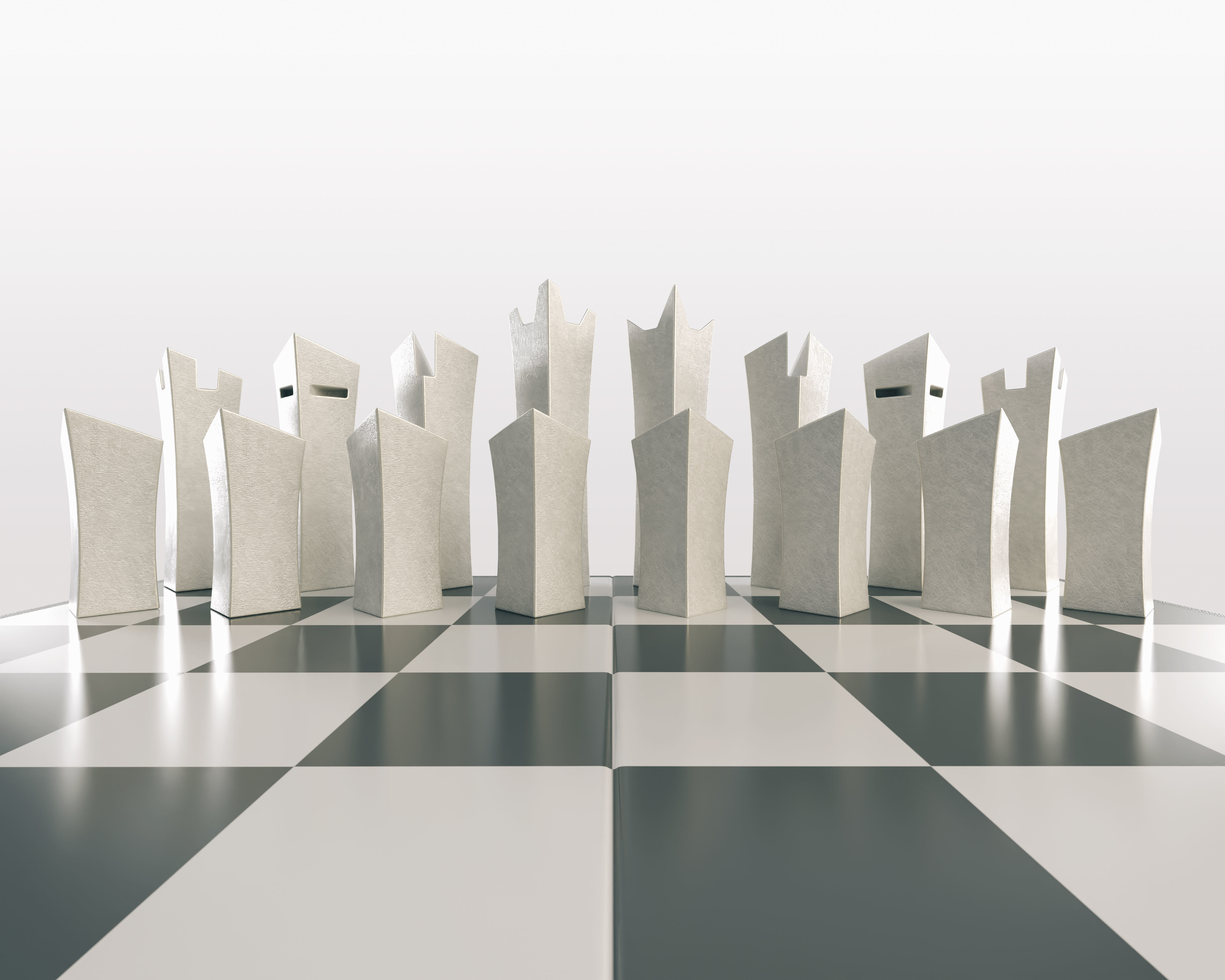 Minimalist Chess Set Concepts 3D model_9
