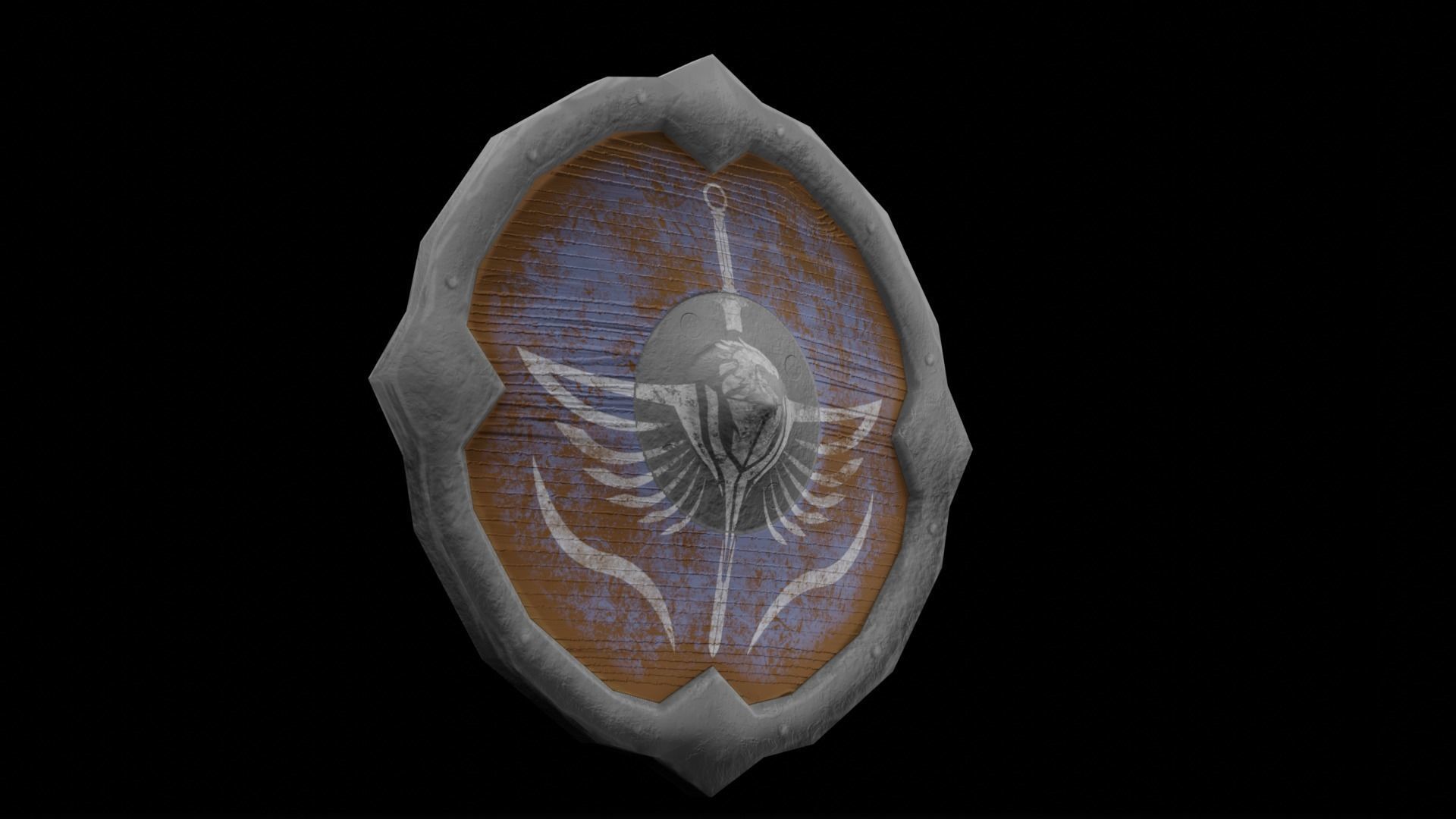 Fantasy Stylised Shields Free low-poly 3D model_2