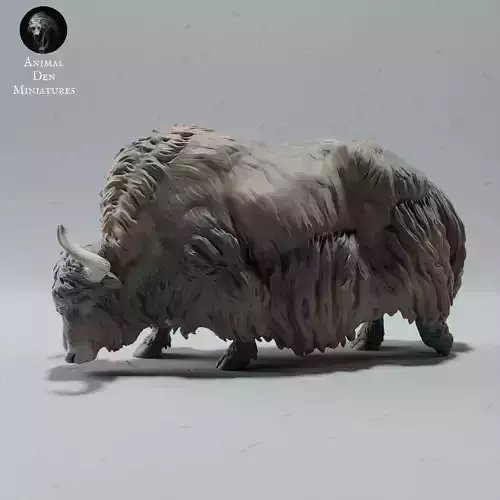 Himalayan Wild Yak Grazing 3D print model