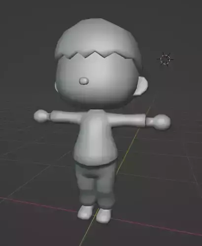 Animal Crossing style character Rigged Low-poly 3D model