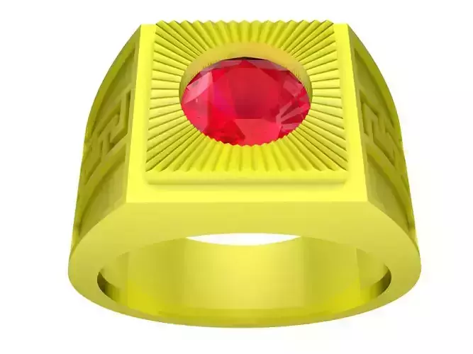 simple korean diamond men ring 4459