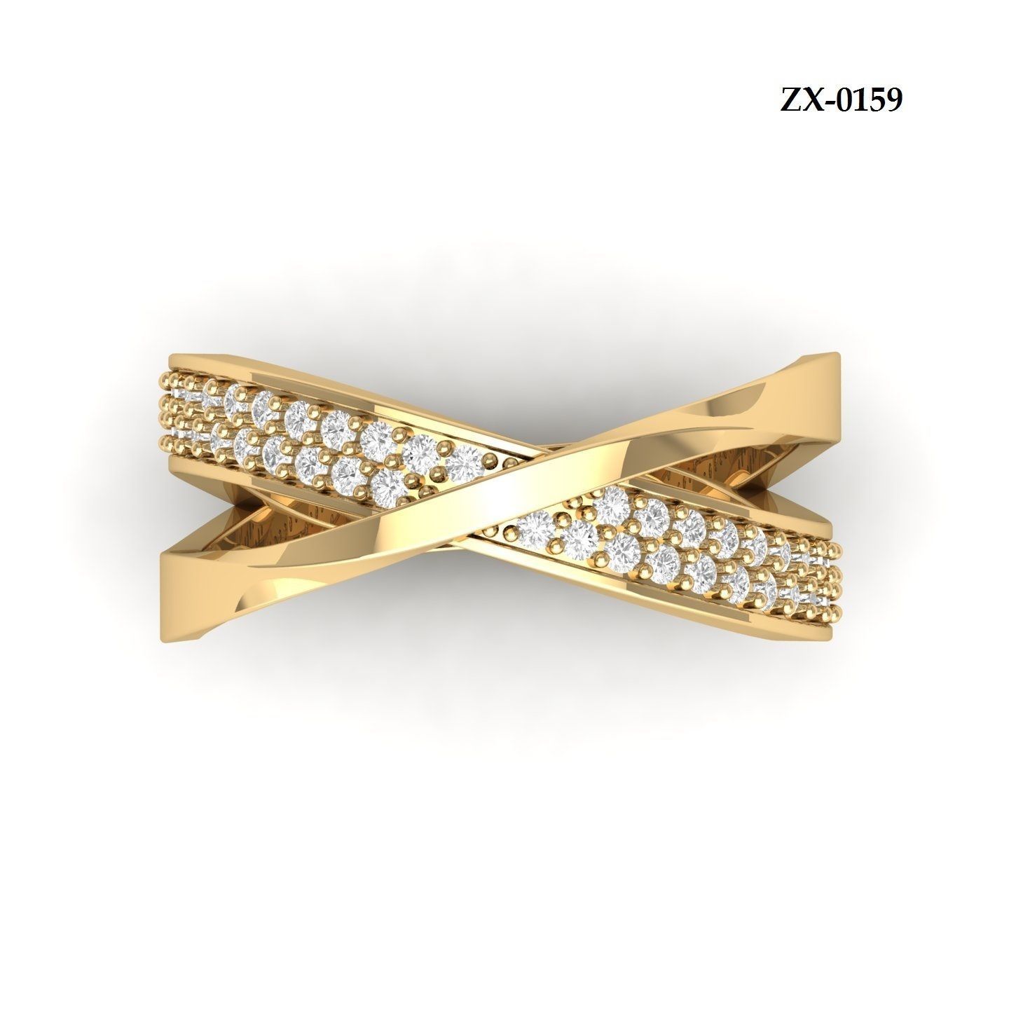 Wedding Ring 3D print model_12