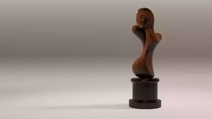 3D print and CNC girl sculpture Free 3D print model