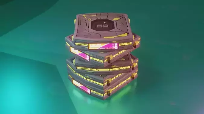 Modular Stylized Cyberpunk Building 3