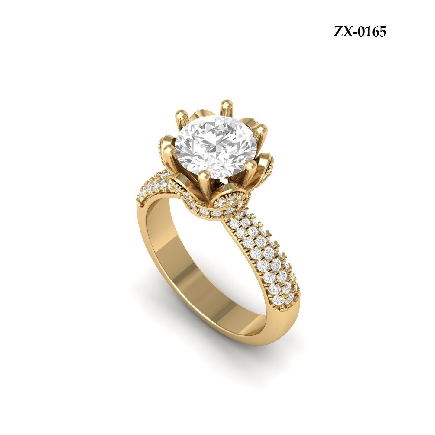 Wedding Ring 3D print model_12